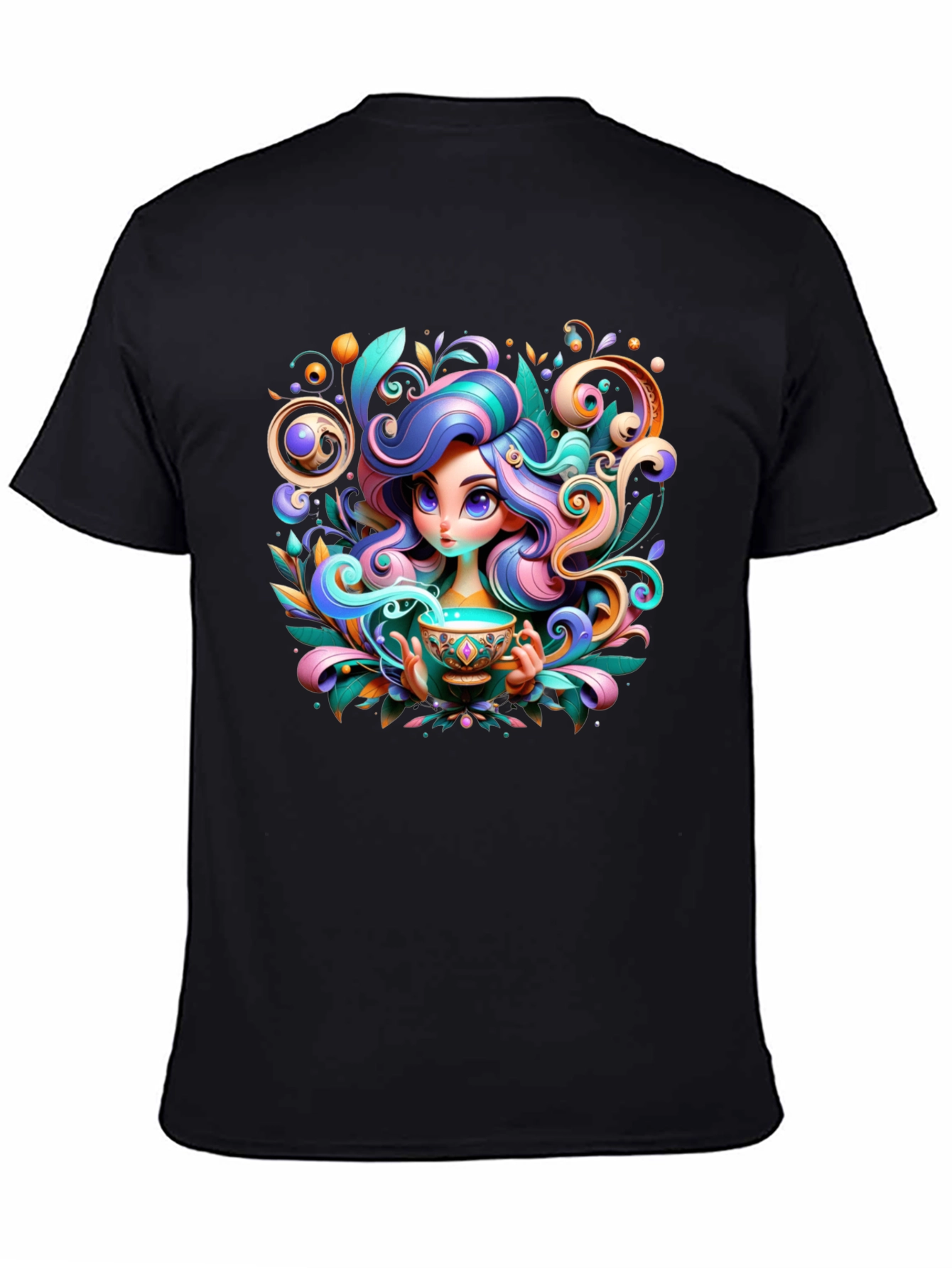 Whimsical Girl Graphic Tee - Unique Design