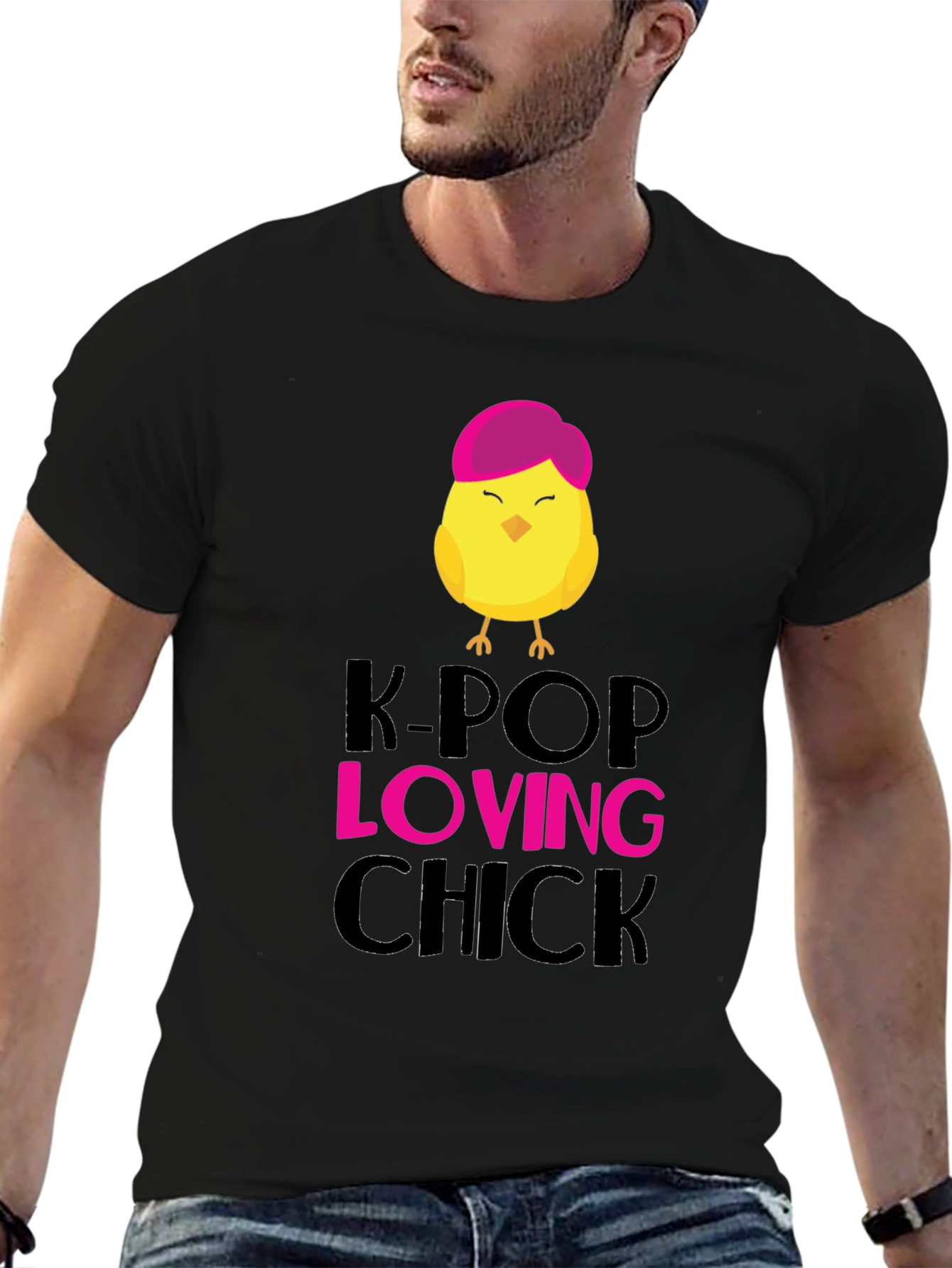 K-Pop Loving Chick Graphic T-Shirt