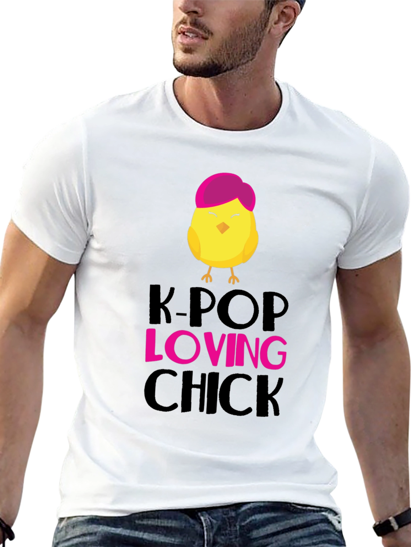 K-Pop Loving Chick Graphic T-Shirt