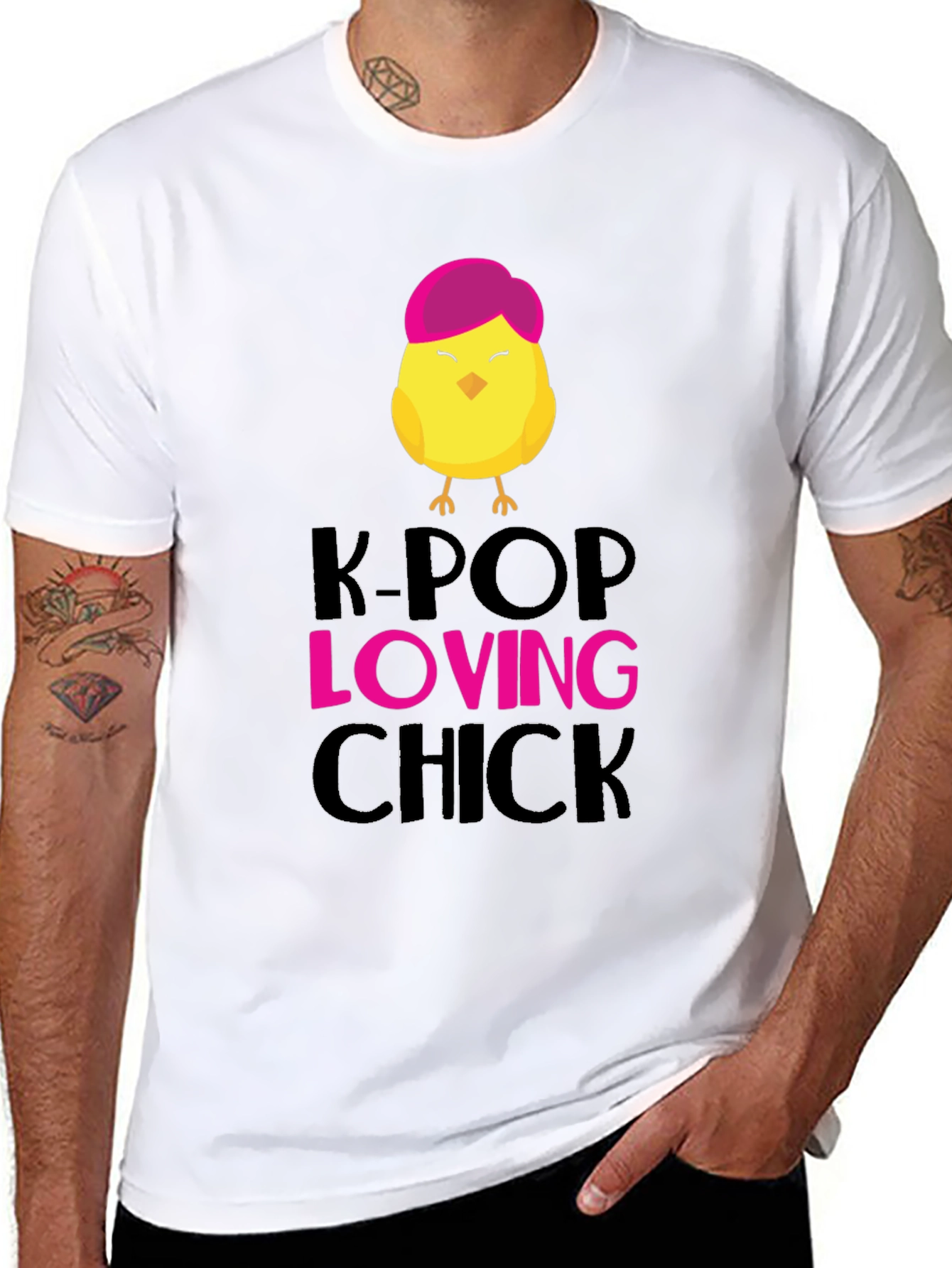 K-Pop Loving Chick Graphic T-Shirt