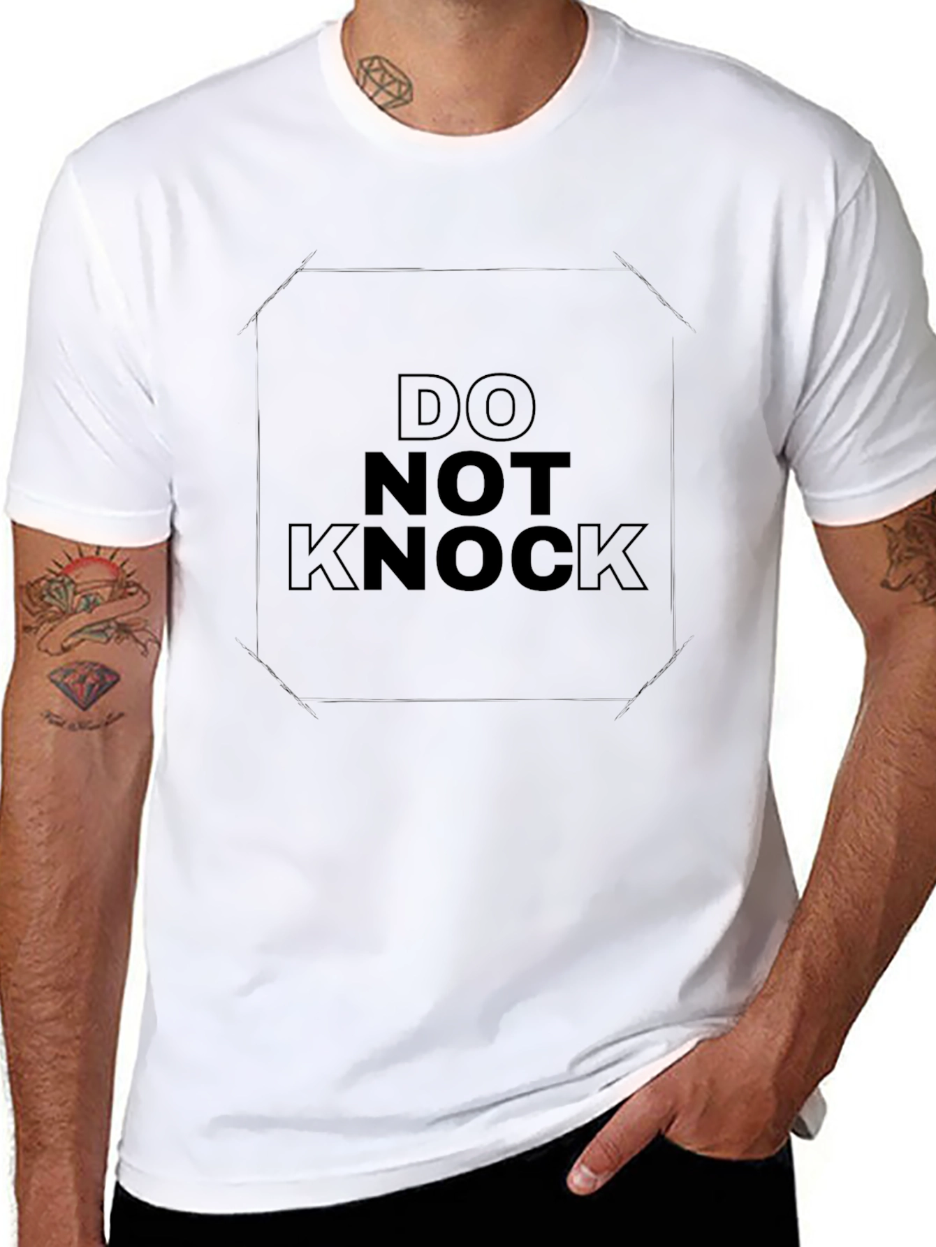 Do Not Knock Graphic Tee - Black