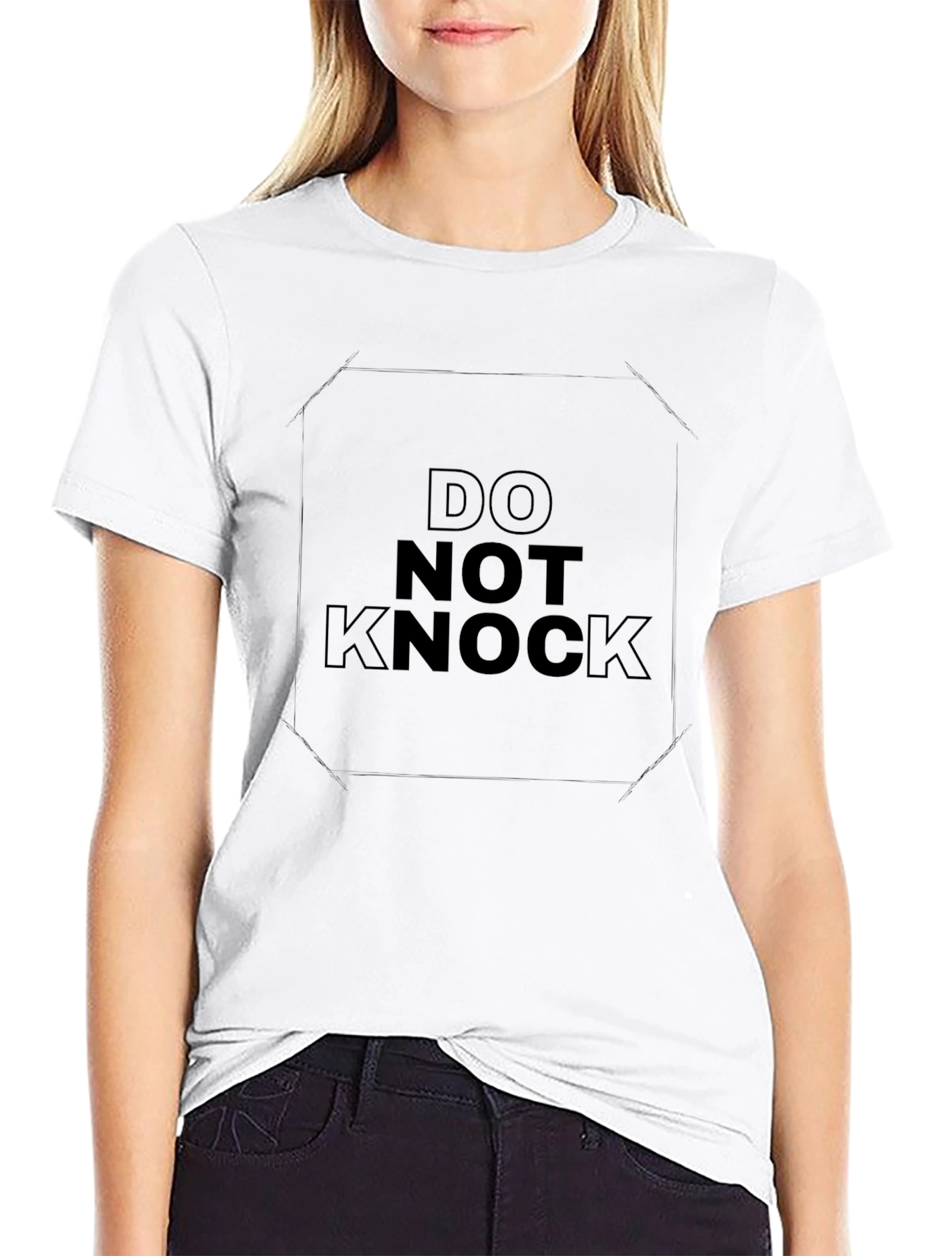 Do Not Knock Graphic Tee - Black