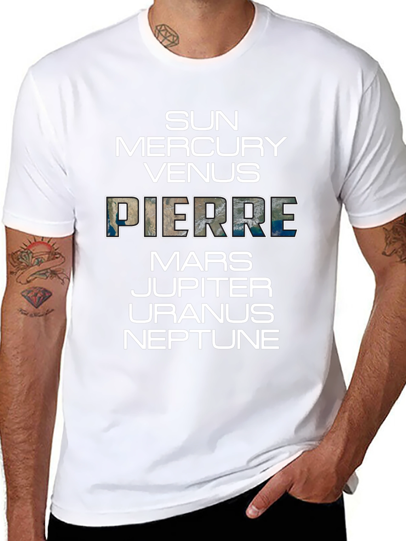 Planets T-Shirt: Sun to Neptune Pierre Earth
