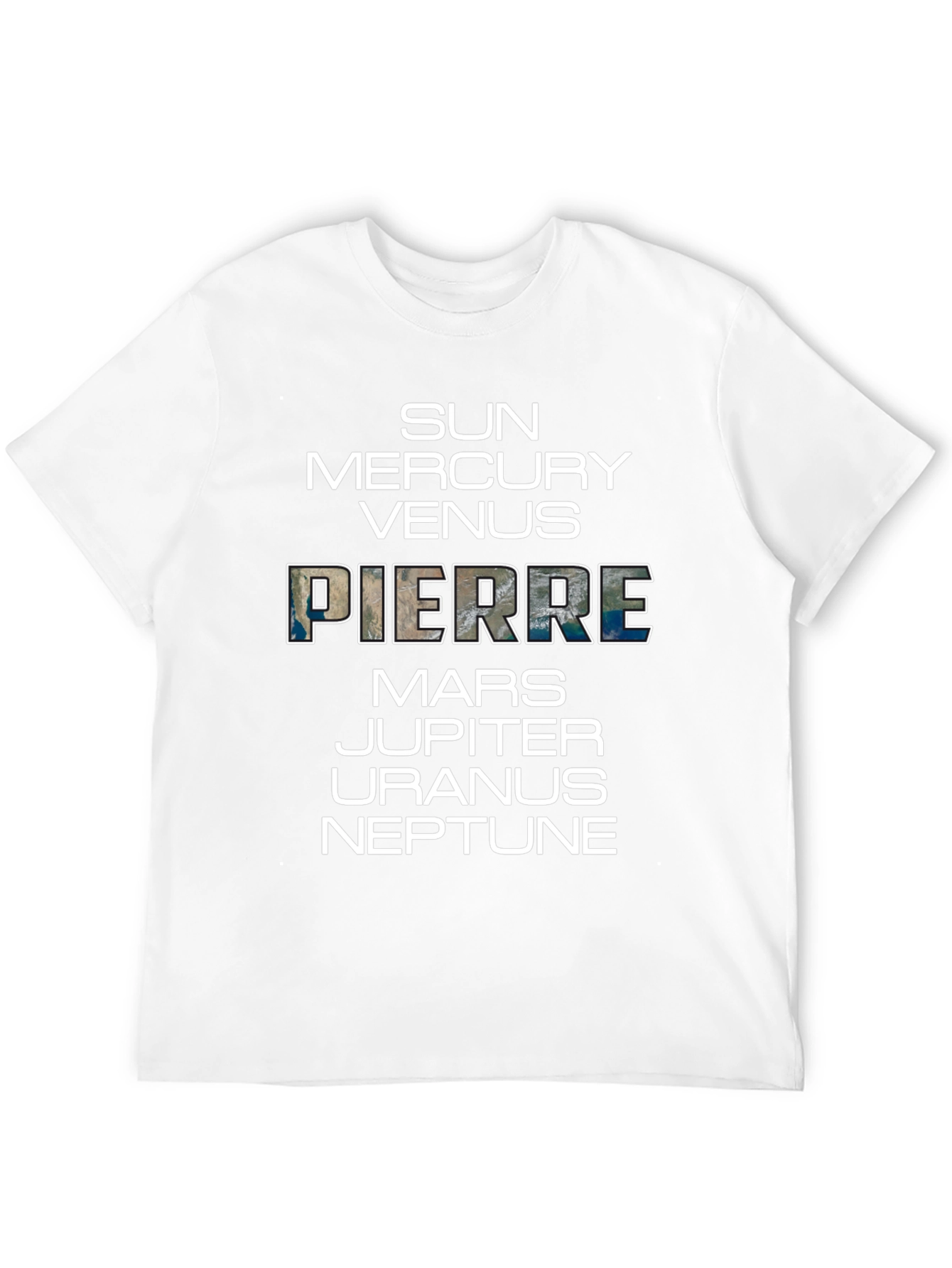 Planets T-Shirt: Sun to Neptune Pierre Earth
