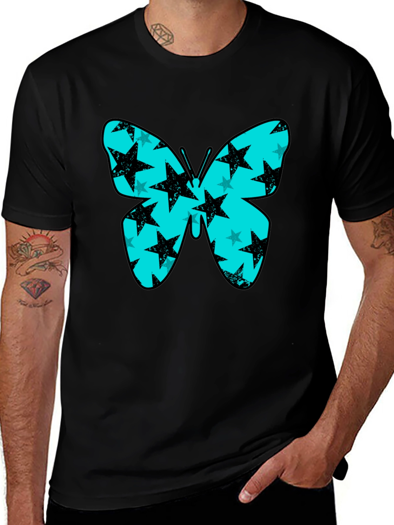 Butterfly Star T-Shirt - Black