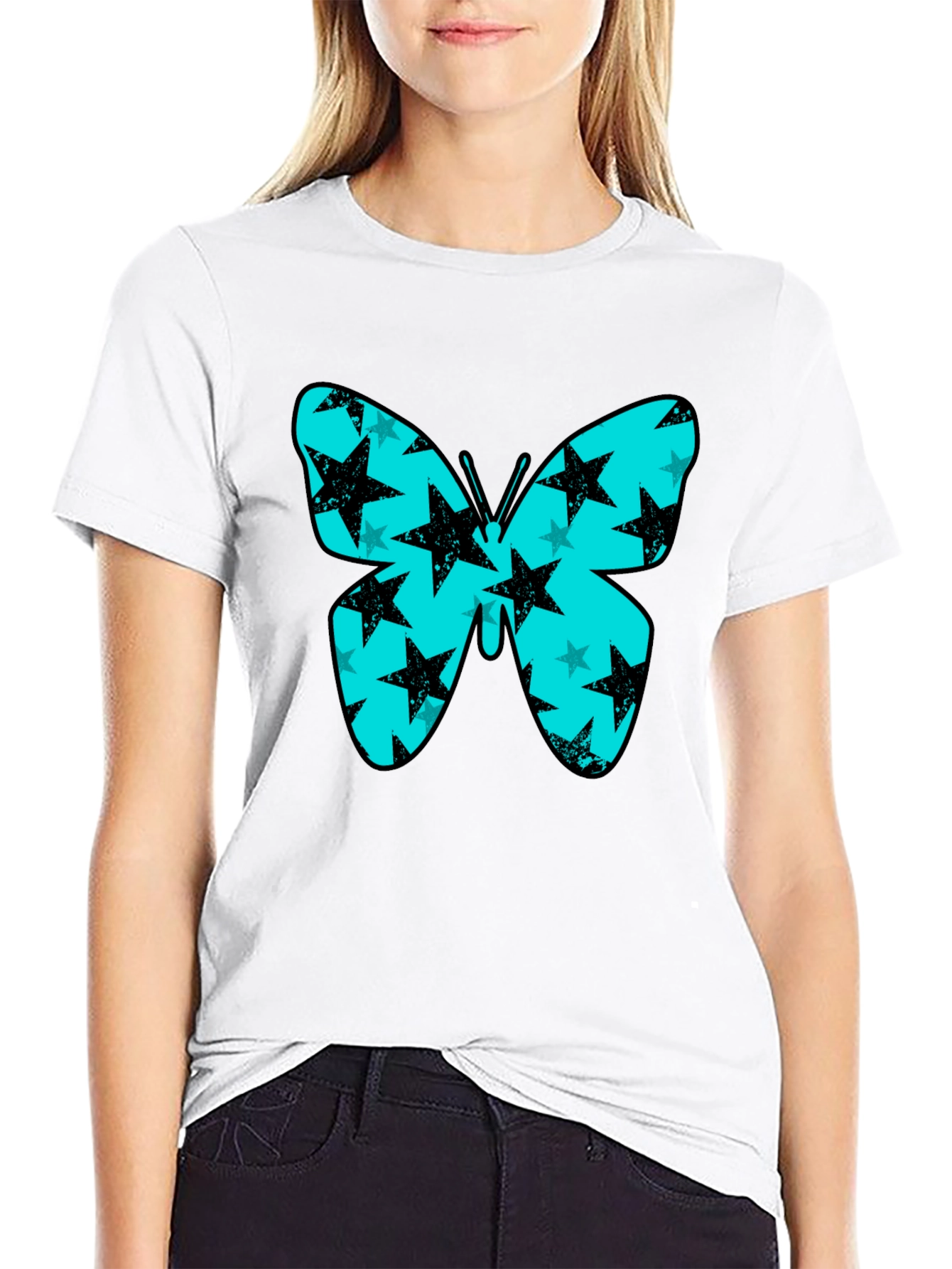 Butterfly Star T-Shirt - Black