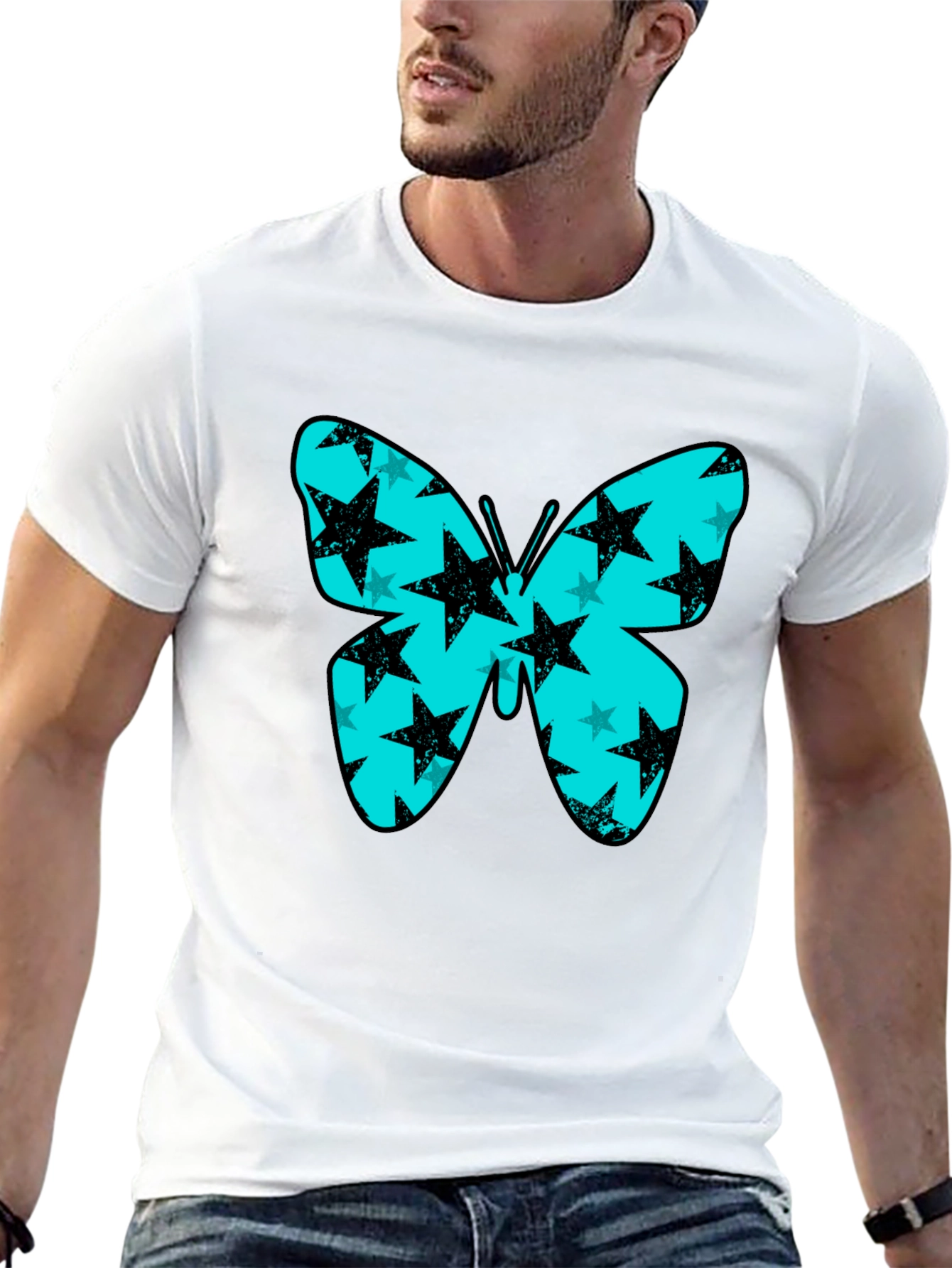 Butterfly Star T-Shirt - Black