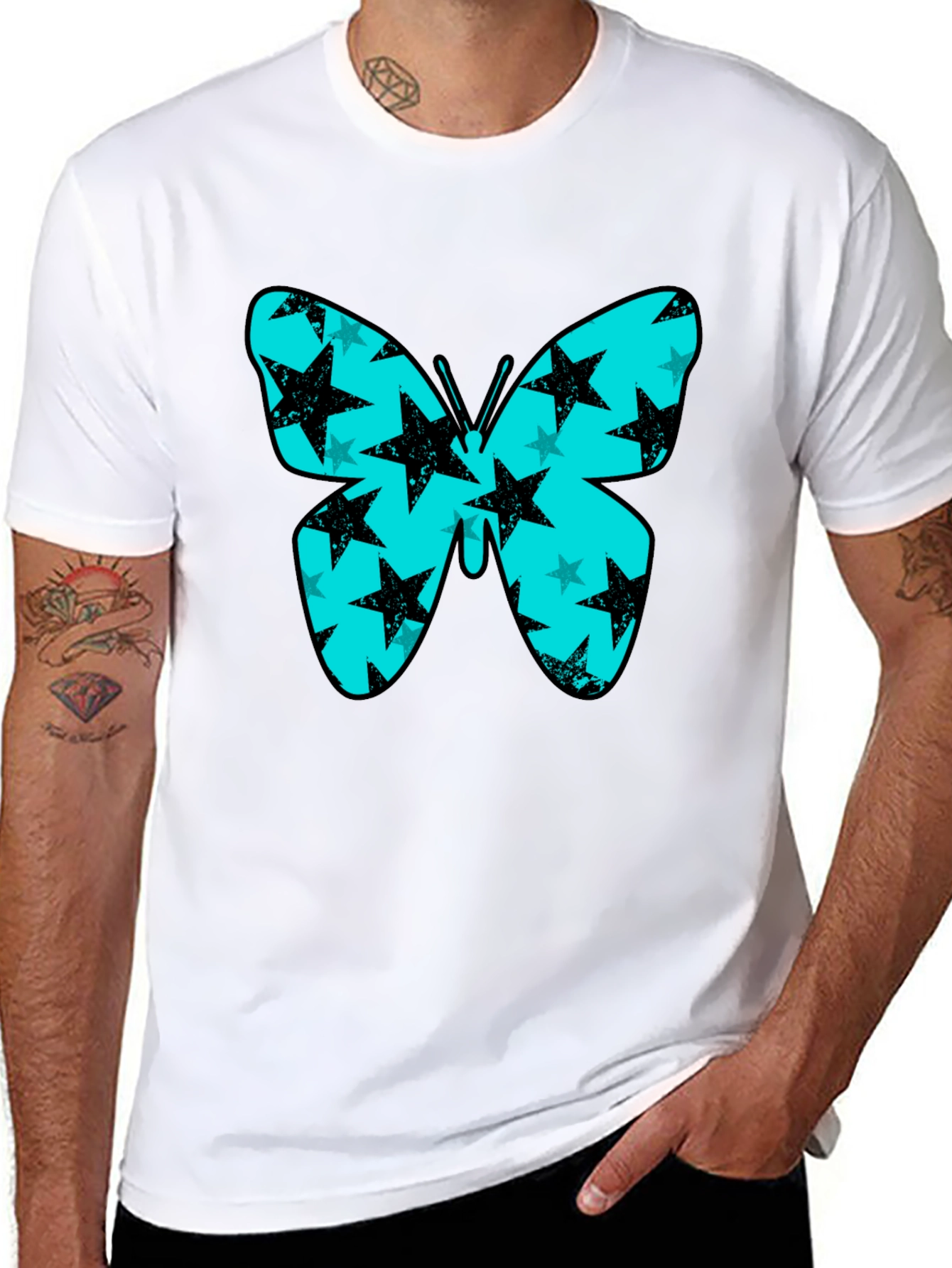 Butterfly Star T-Shirt - Black