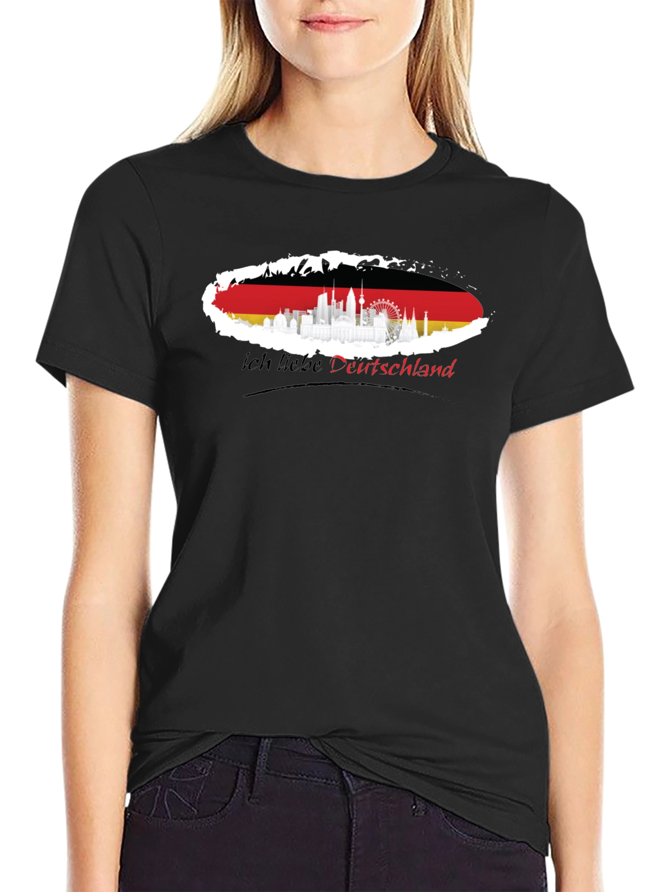 Germany Flag Skyline T-Shirt - I Love Deutschland