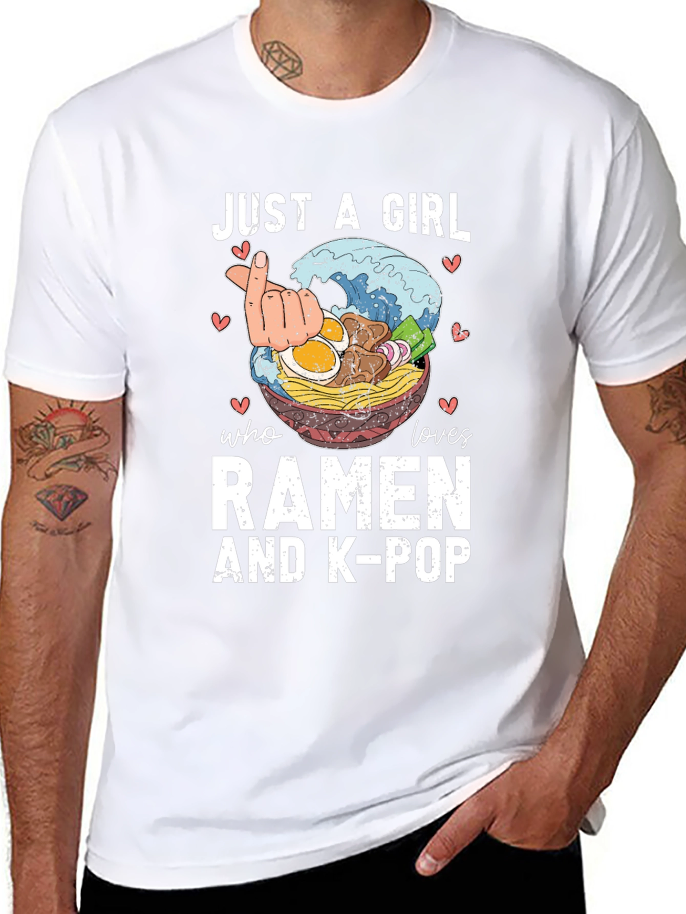 Just A Girl Who Loves Ramen & K-Pop T-Shirt