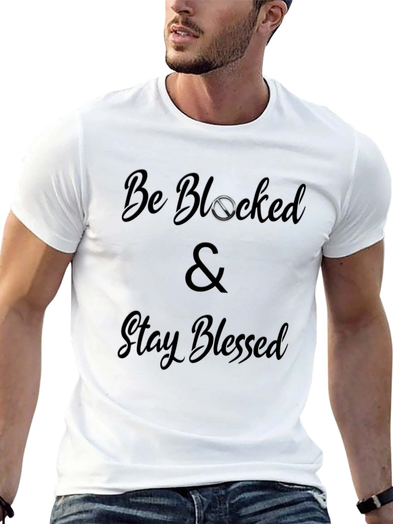 Be Blocked & Stay Blessed Graphic Tee - Black