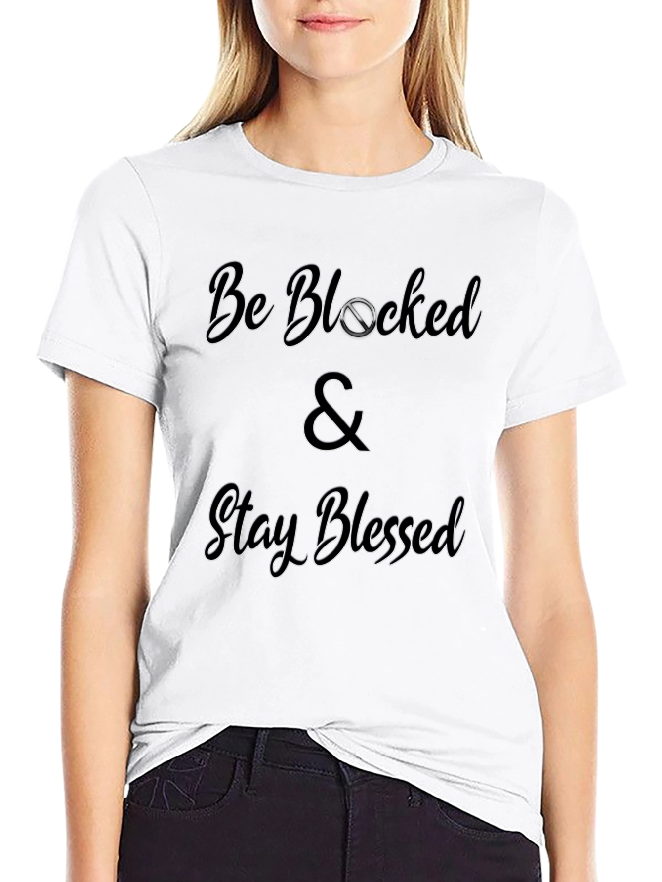 Be Blocked & Stay Blessed Graphic Tee - Black