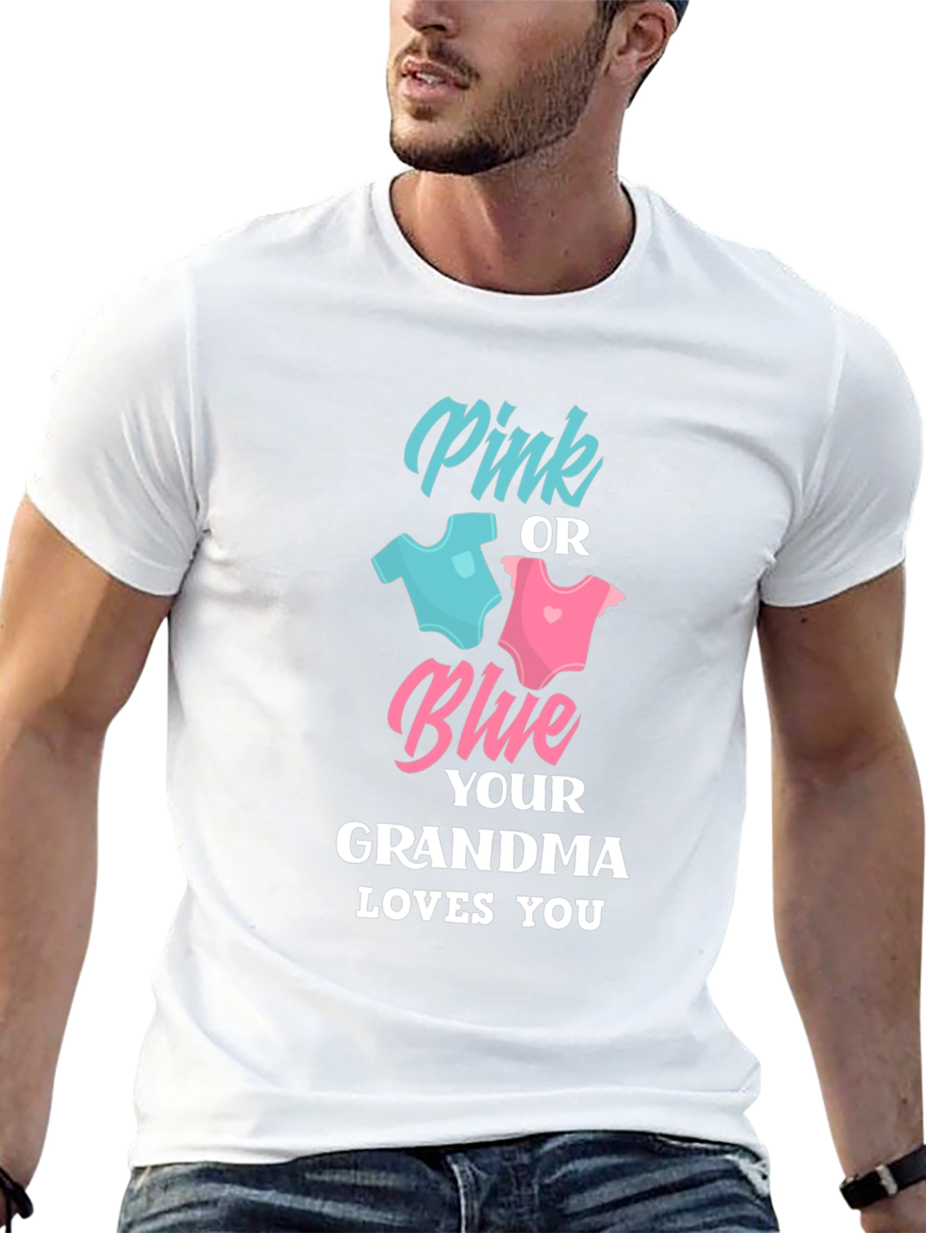 Pink or Blue Grandma Loves You T-Shirt