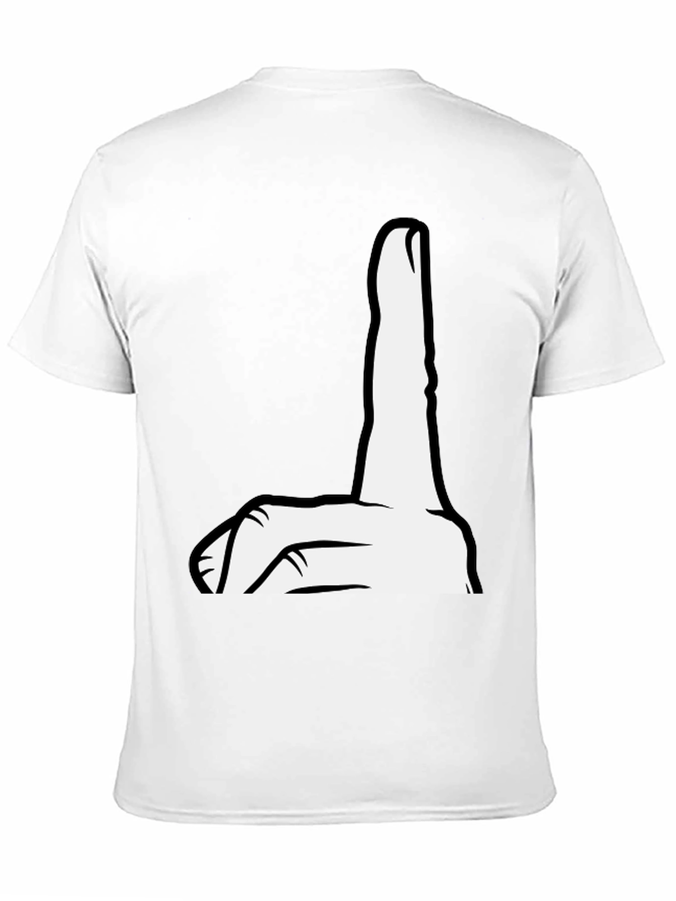 Funny Hand Gesture Graphic Tee - Black