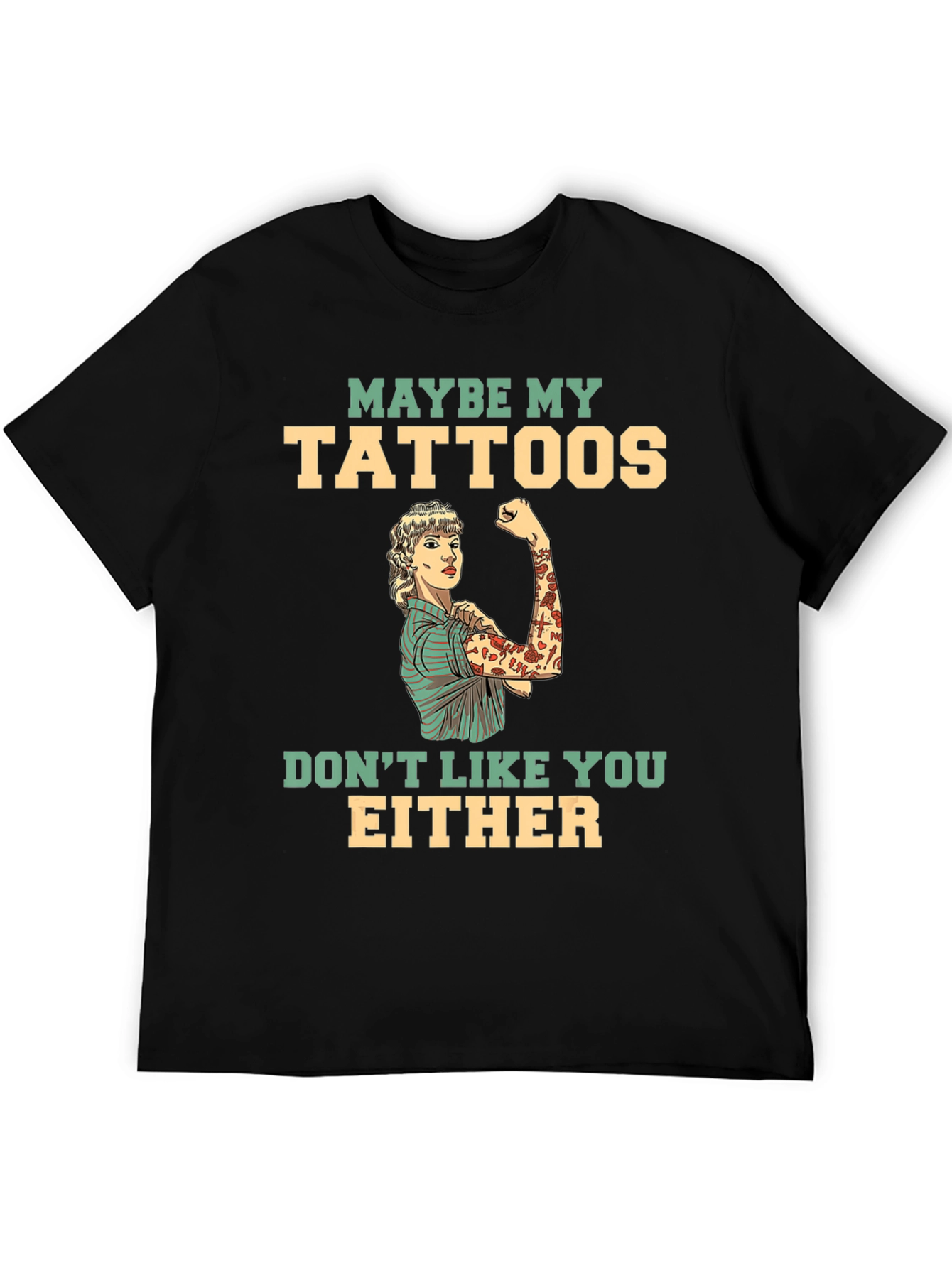 Tattooed Lady Graphic Tee - Funny Statement T-Shirt