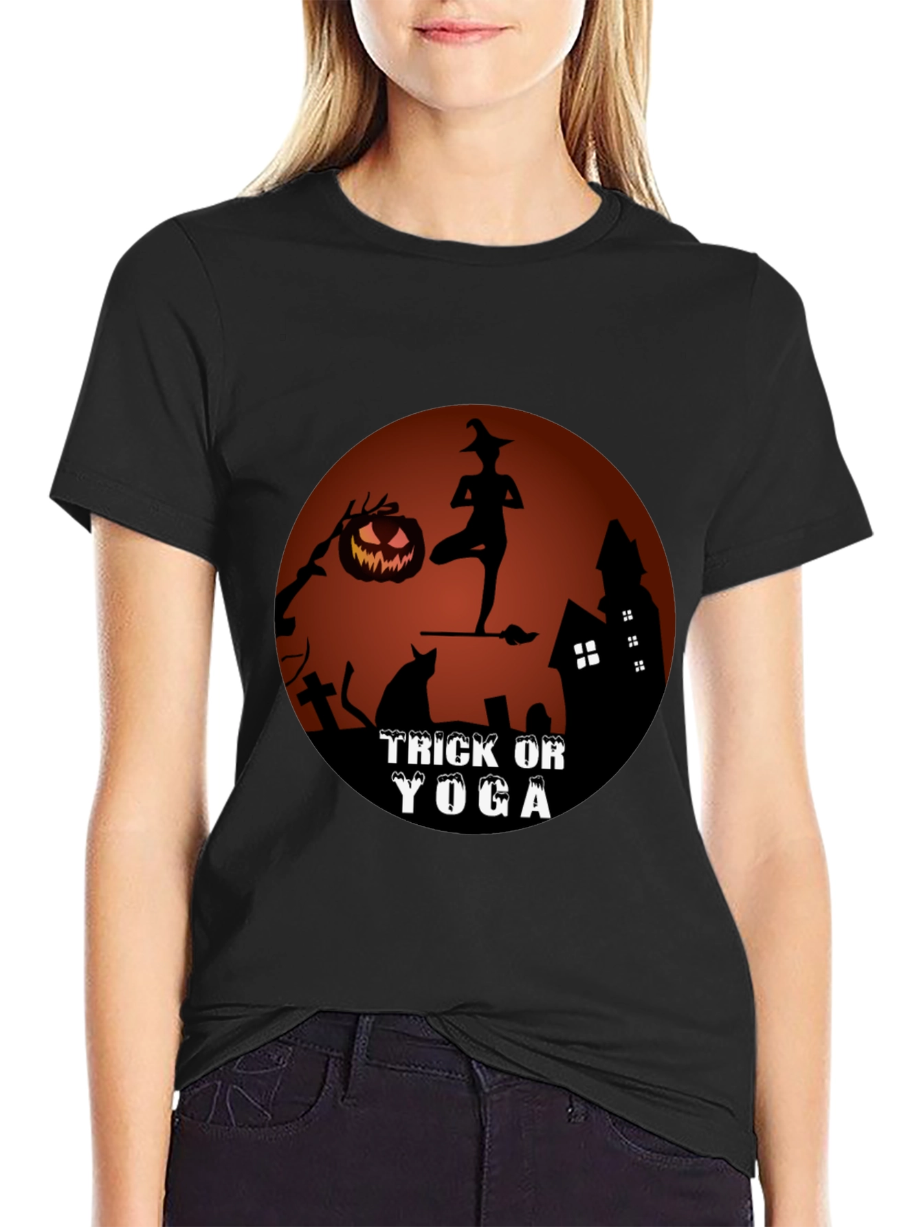 Trick or Yoga Halloween T-Shirt