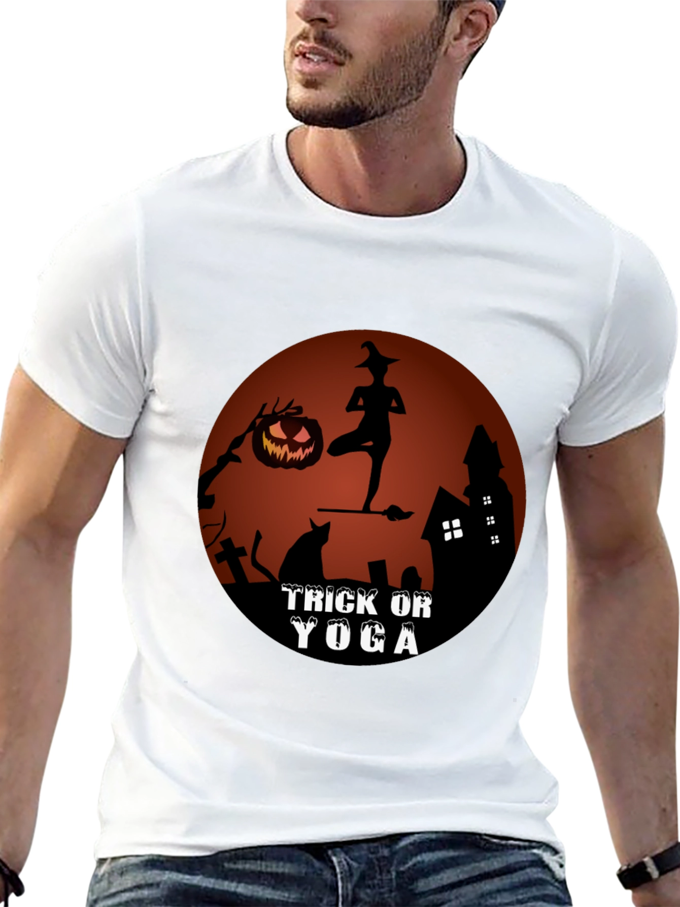 Trick or Yoga Halloween T-Shirt