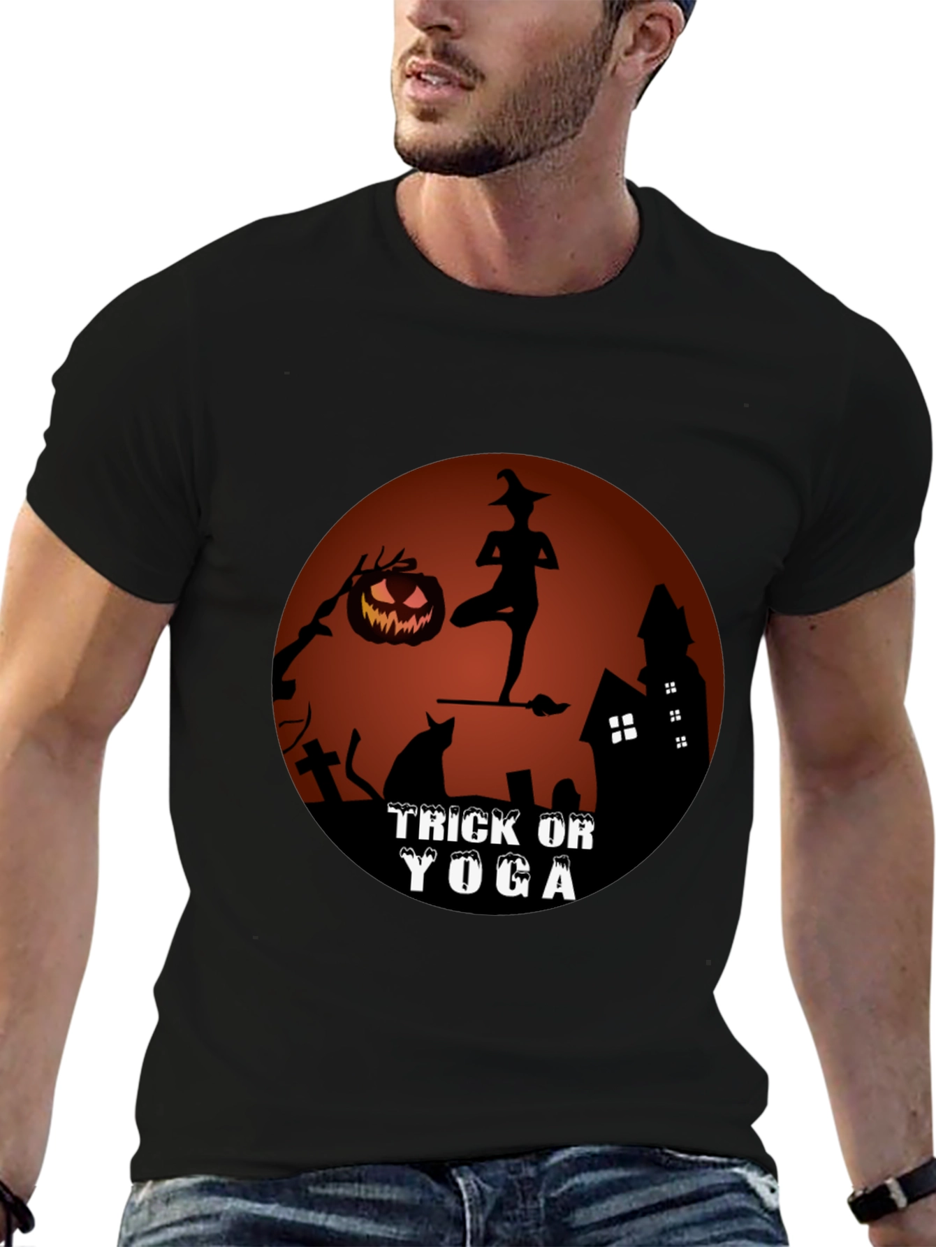Trick or Yoga Halloween T-Shirt