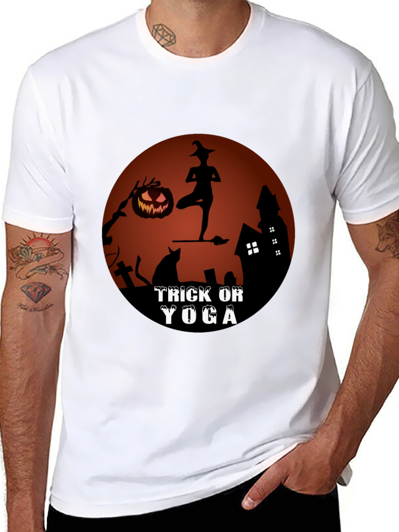 Trick or Yoga Halloween T-Shirt