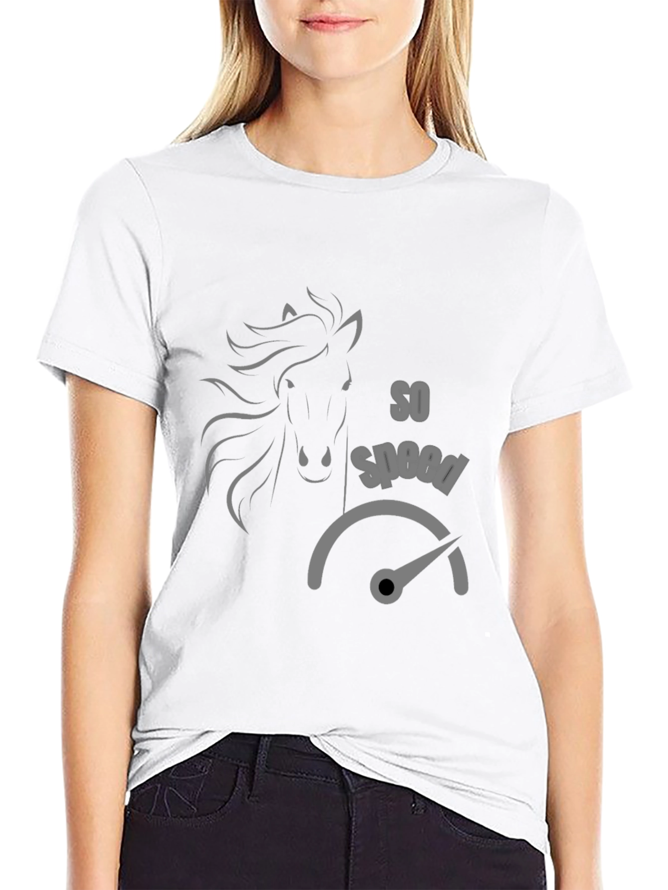 So Speed Horse T-Shirt - Black Stylish Tee
