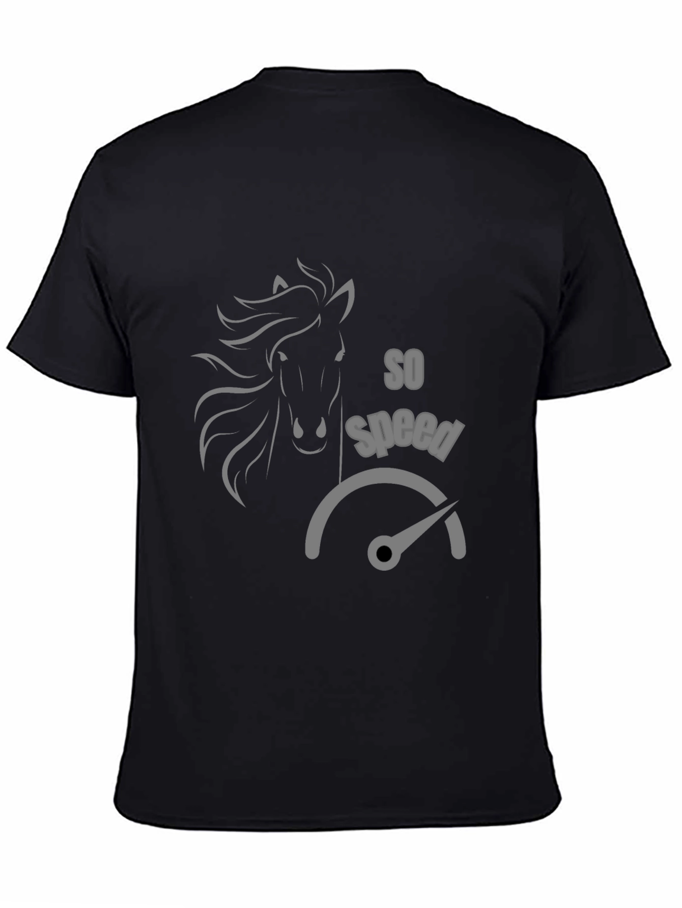So Speed Horse T-Shirt - Black Stylish Tee