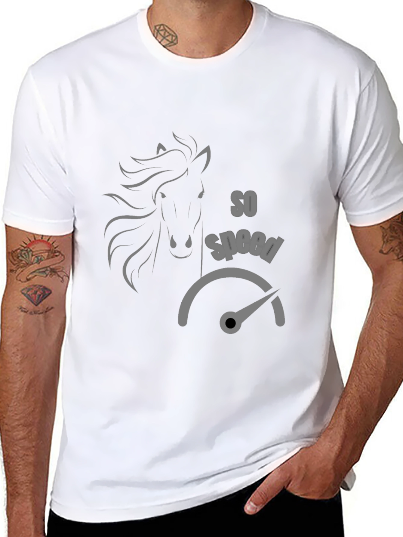 So Speed Horse T-Shirt - Black Stylish Tee