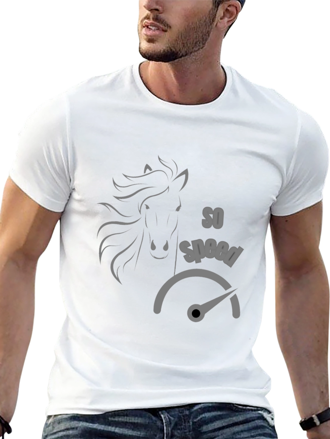 So Speed Horse T-Shirt - Black Stylish Tee