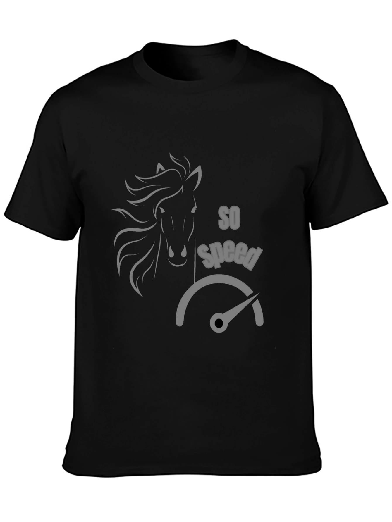 So Speed Horse T-Shirt - Black Stylish Tee