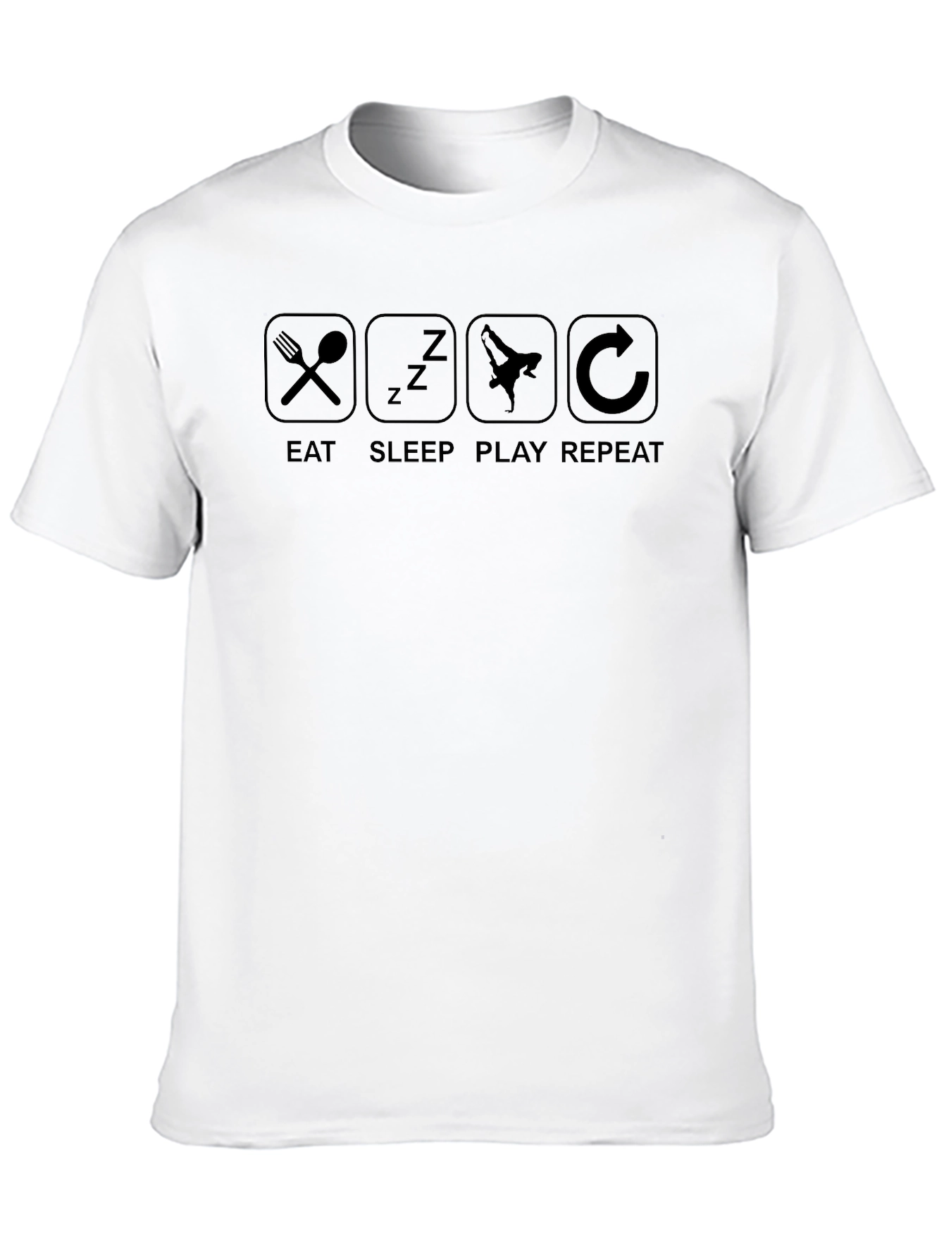 Eat Sleep Play Repeat Graphic T-Shirt