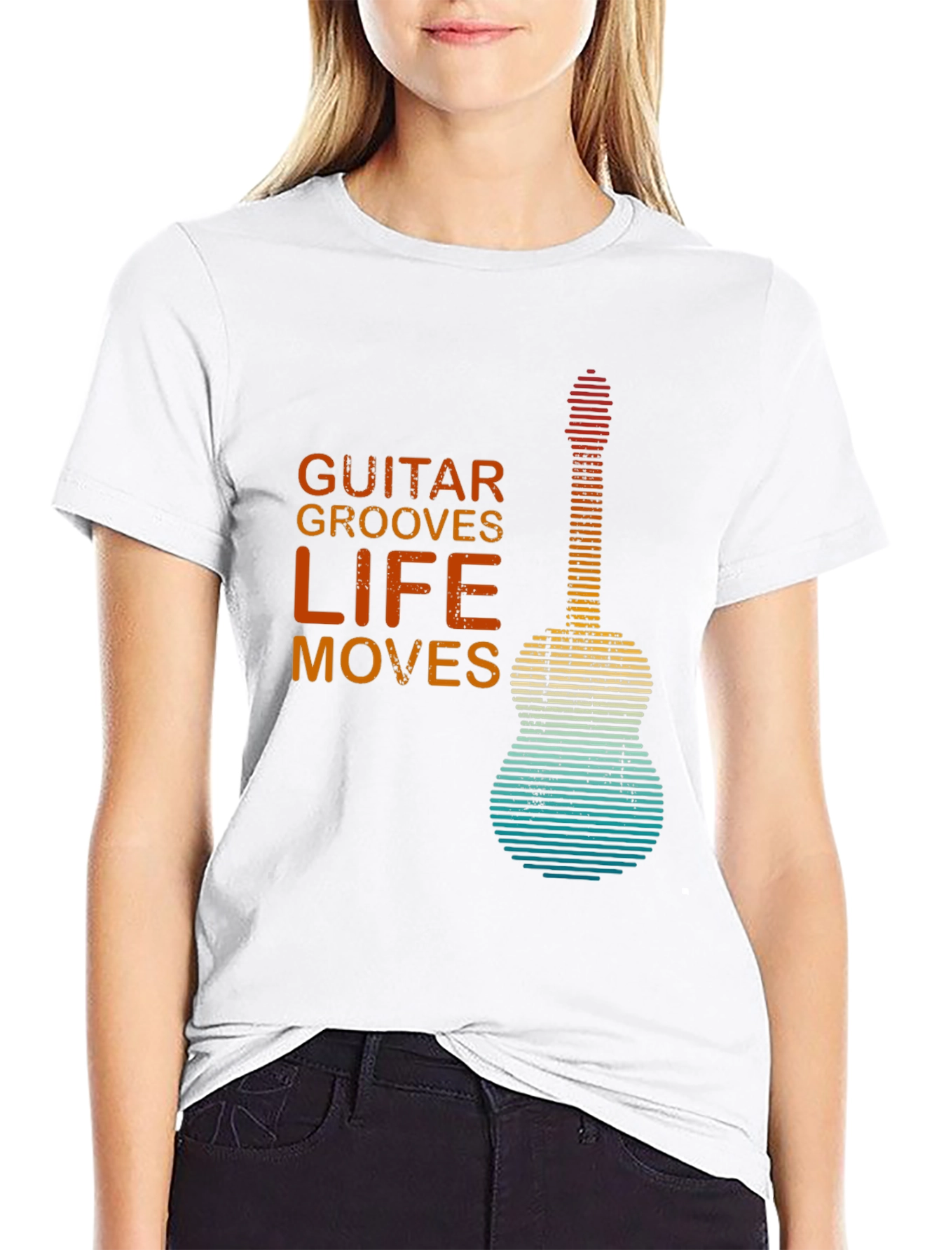 Guitar Grooves Life Moves Graphic T-Shirt