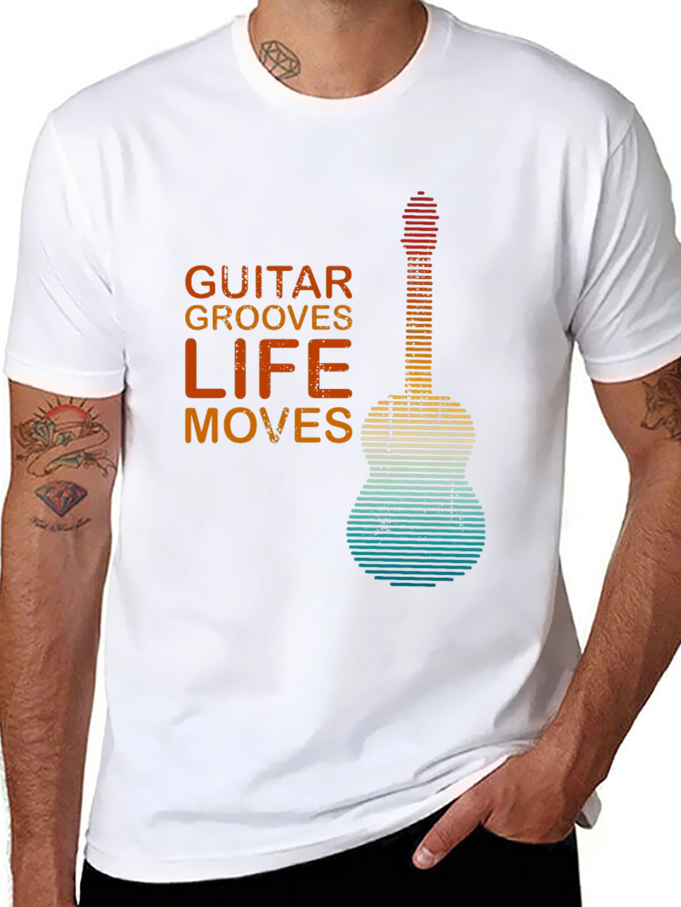 Guitar Grooves Life Moves Graphic T-Shirt