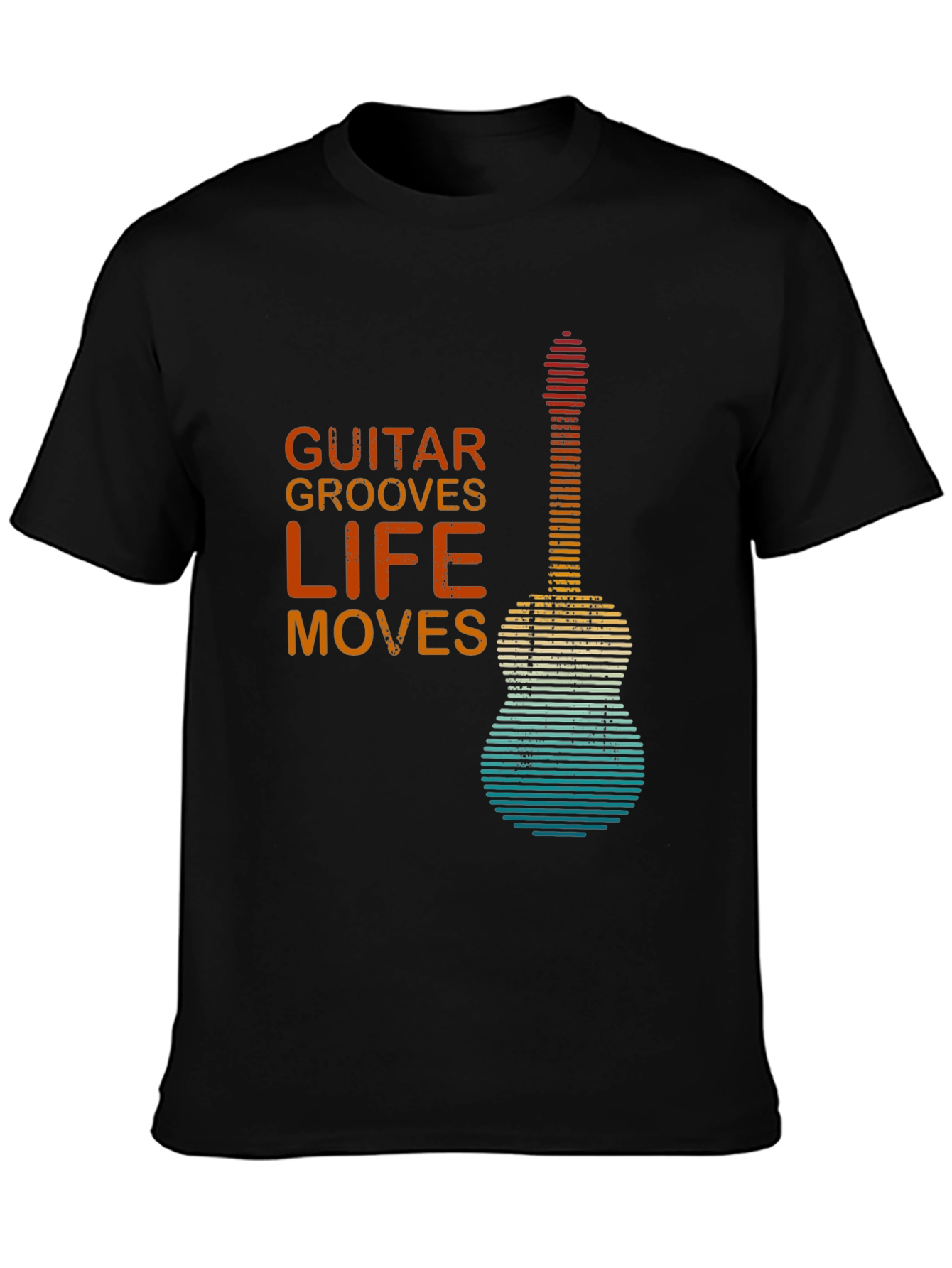 Guitar Grooves Life Moves Graphic T-Shirt