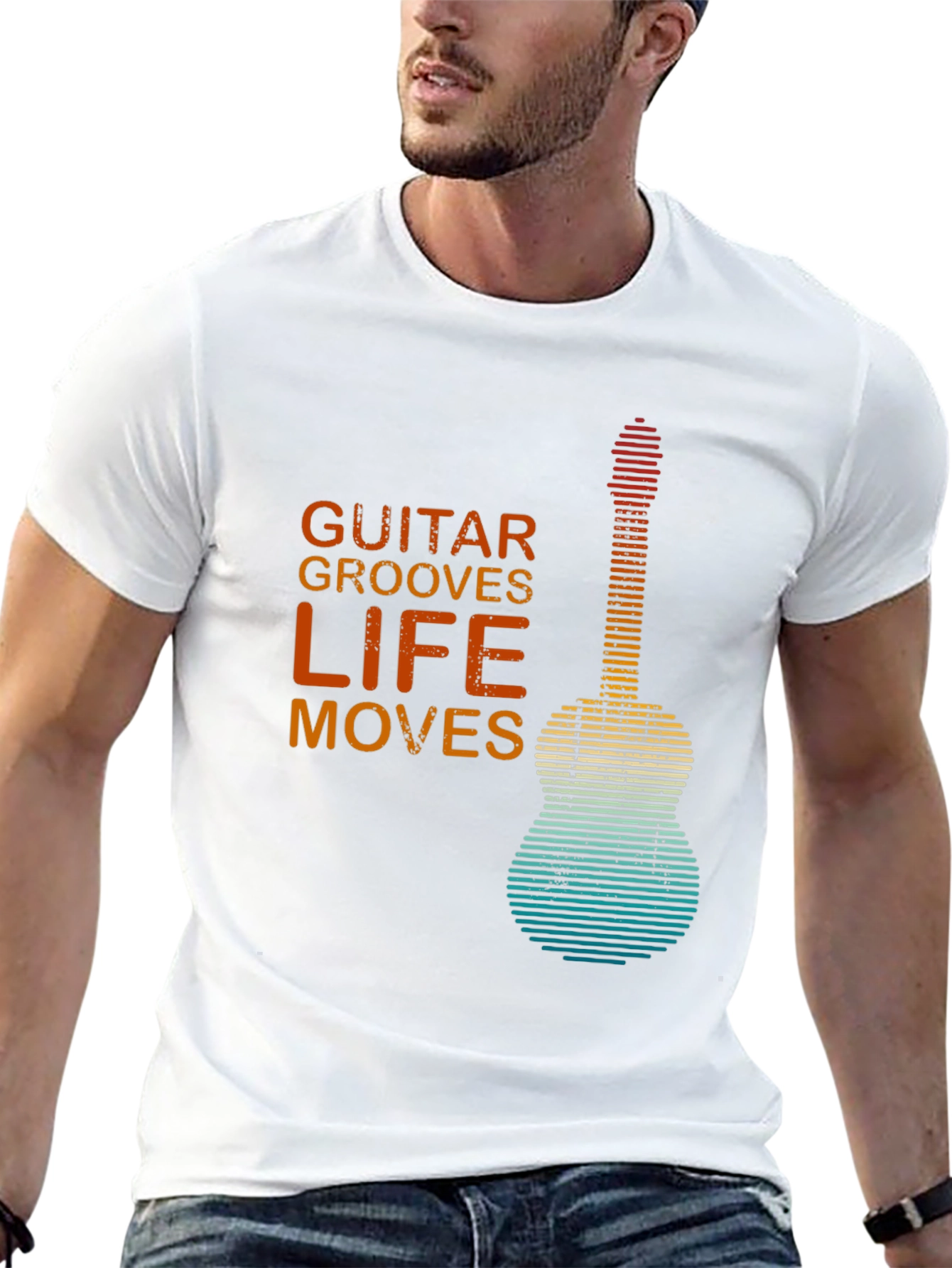 Guitar Grooves Life Moves Graphic T-Shirt