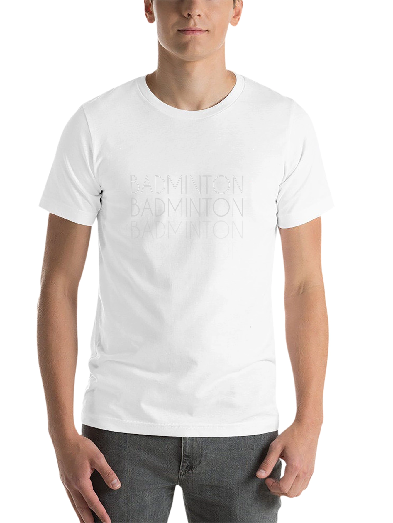 Badminton Graphic Tee - Black Cotton T-Shirt