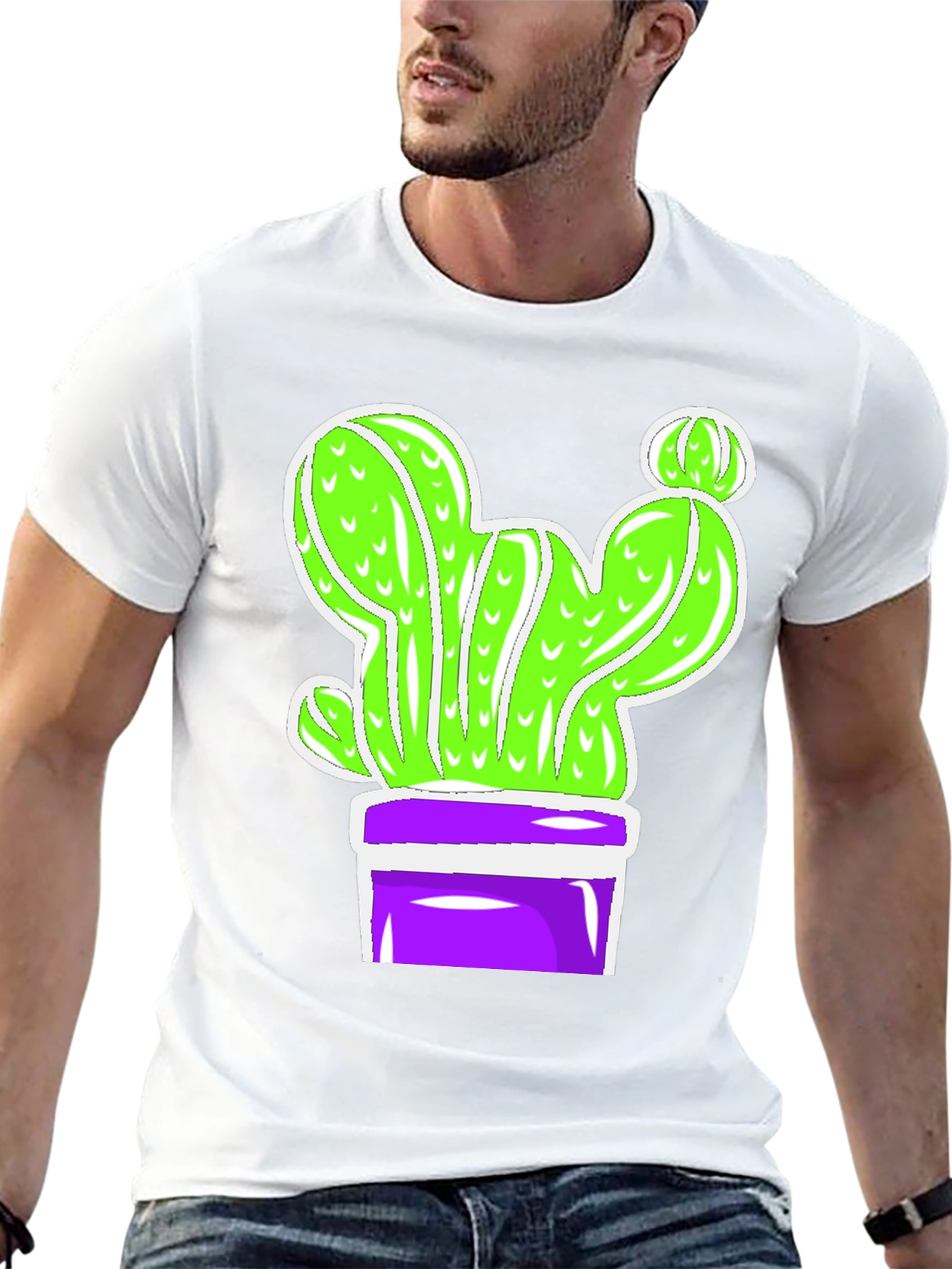 Cactus Graphic Tee - Potted Plant Humor Shirt