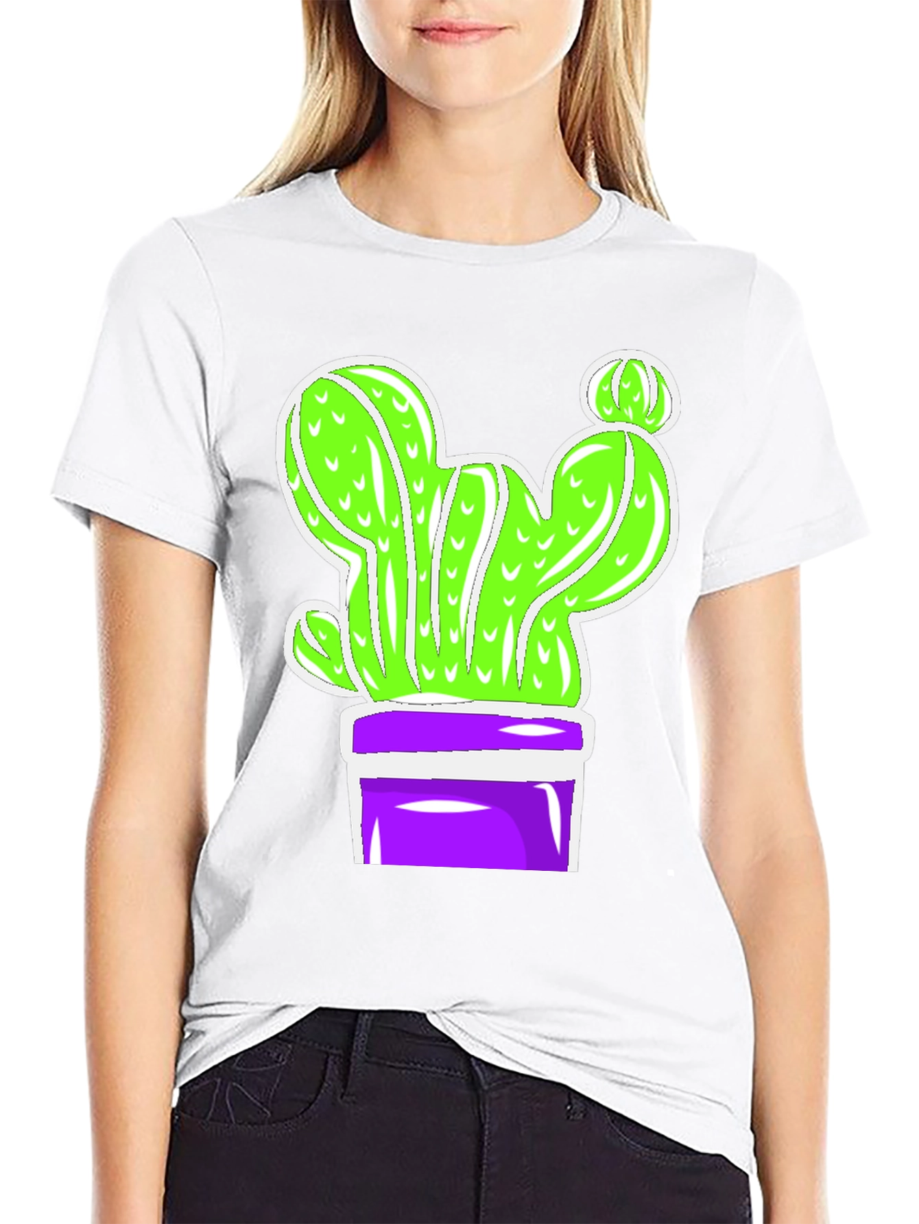 Cactus Graphic Tee - Potted Plant Humor Shirt