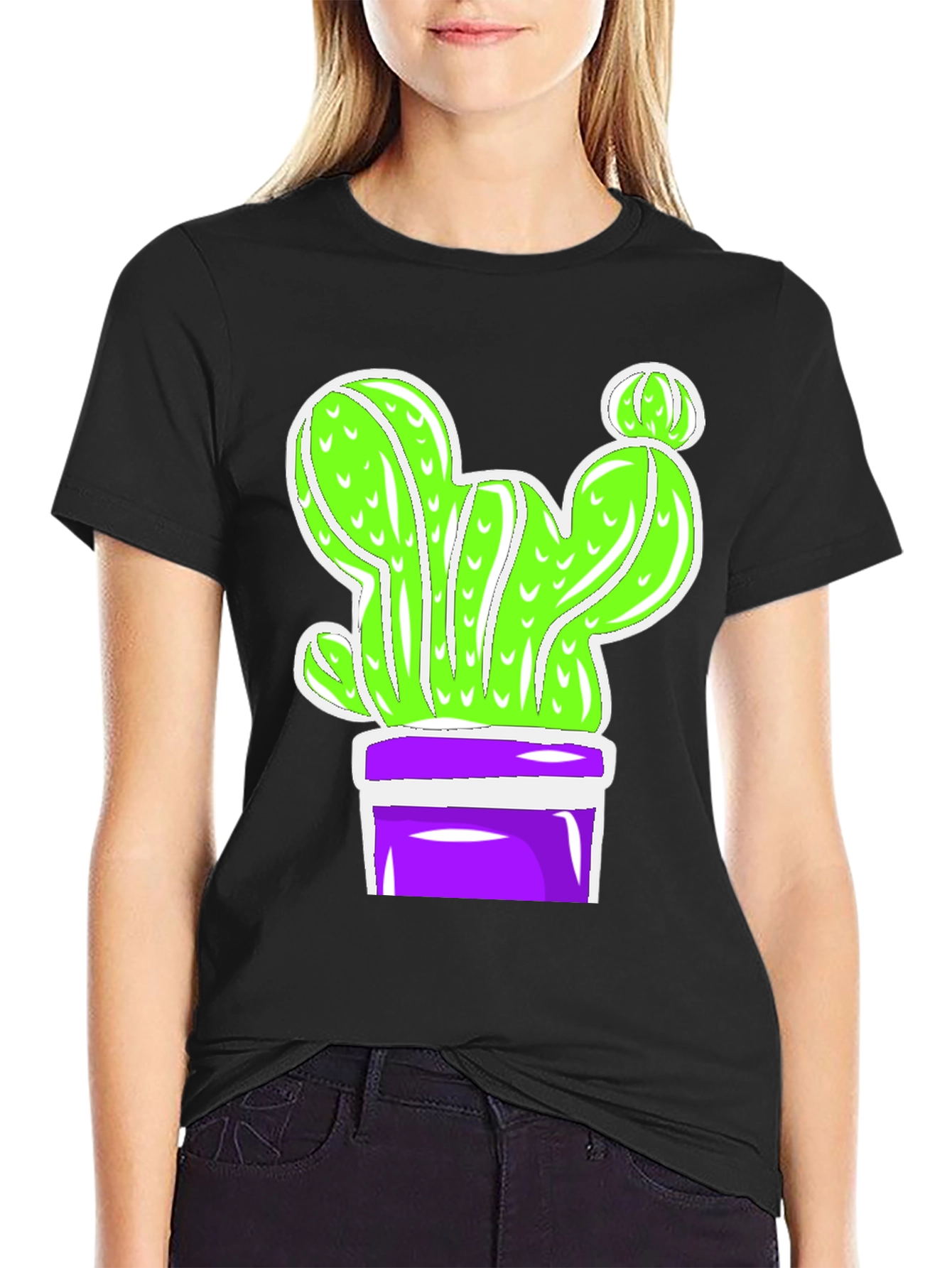 Cactus Graphic Tee - Potted Plant Humor Shirt