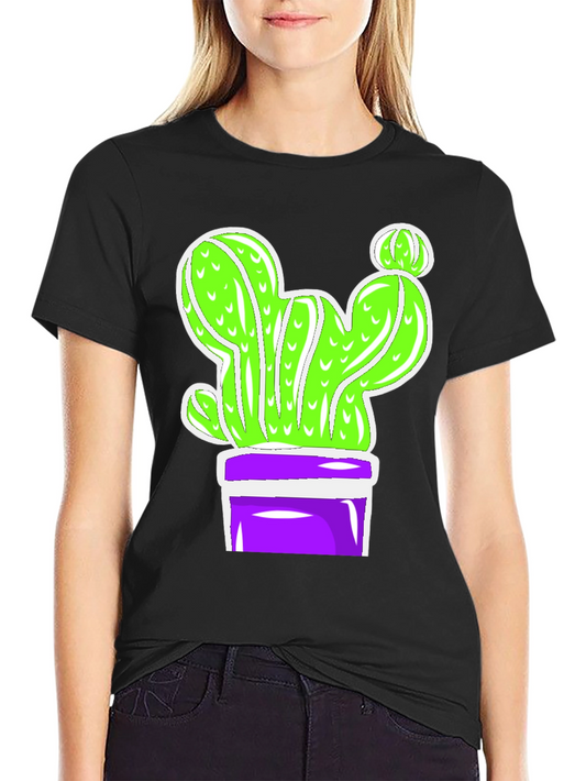 Cactus Graphic Tee - Potted Plant Humor Shirt