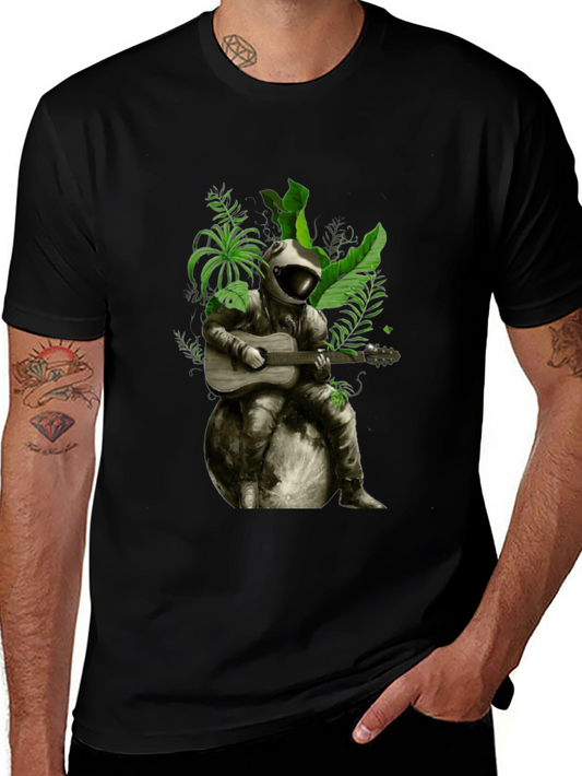 Astronaut Guitarist Graphic T-Shirt