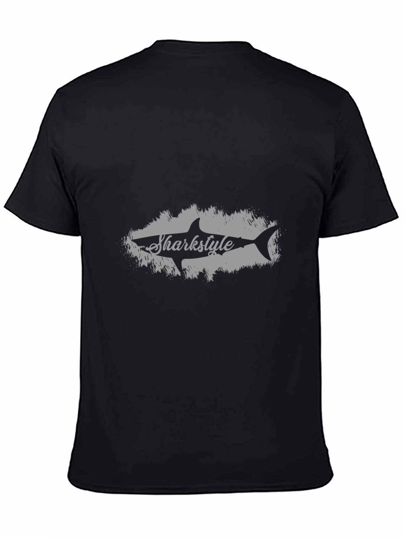 Sharkstyle Graphic Print Black T-Shirt