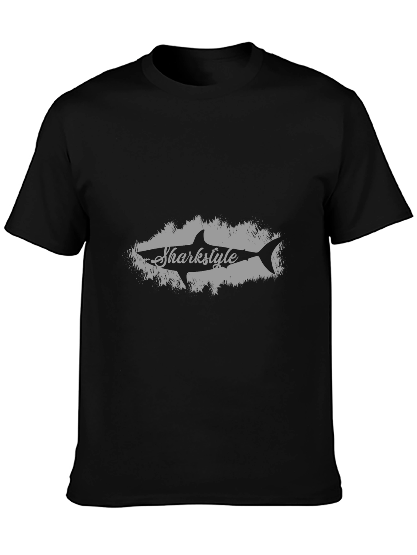 Sharkstyle Graphic Print Black T-Shirt
