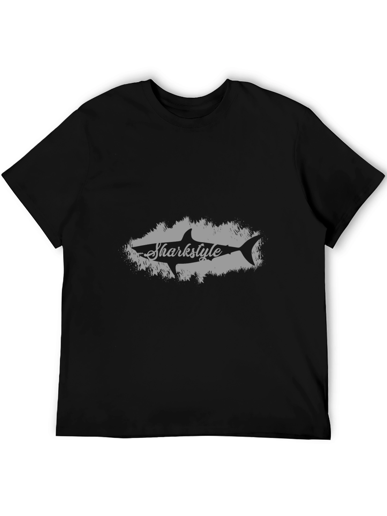 Sharkstyle Graphic Print Black T-Shirt
