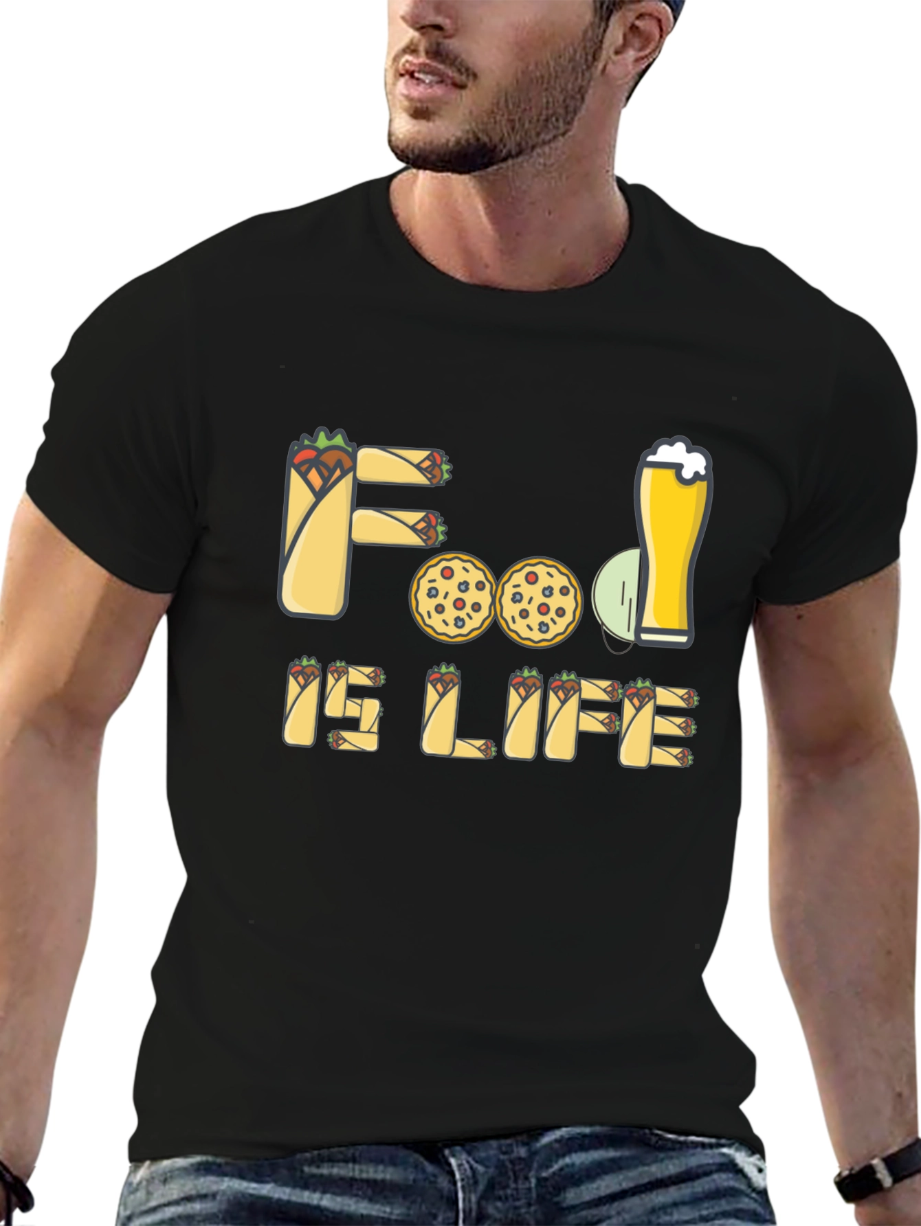 Food is Life Graphic T-Shirt