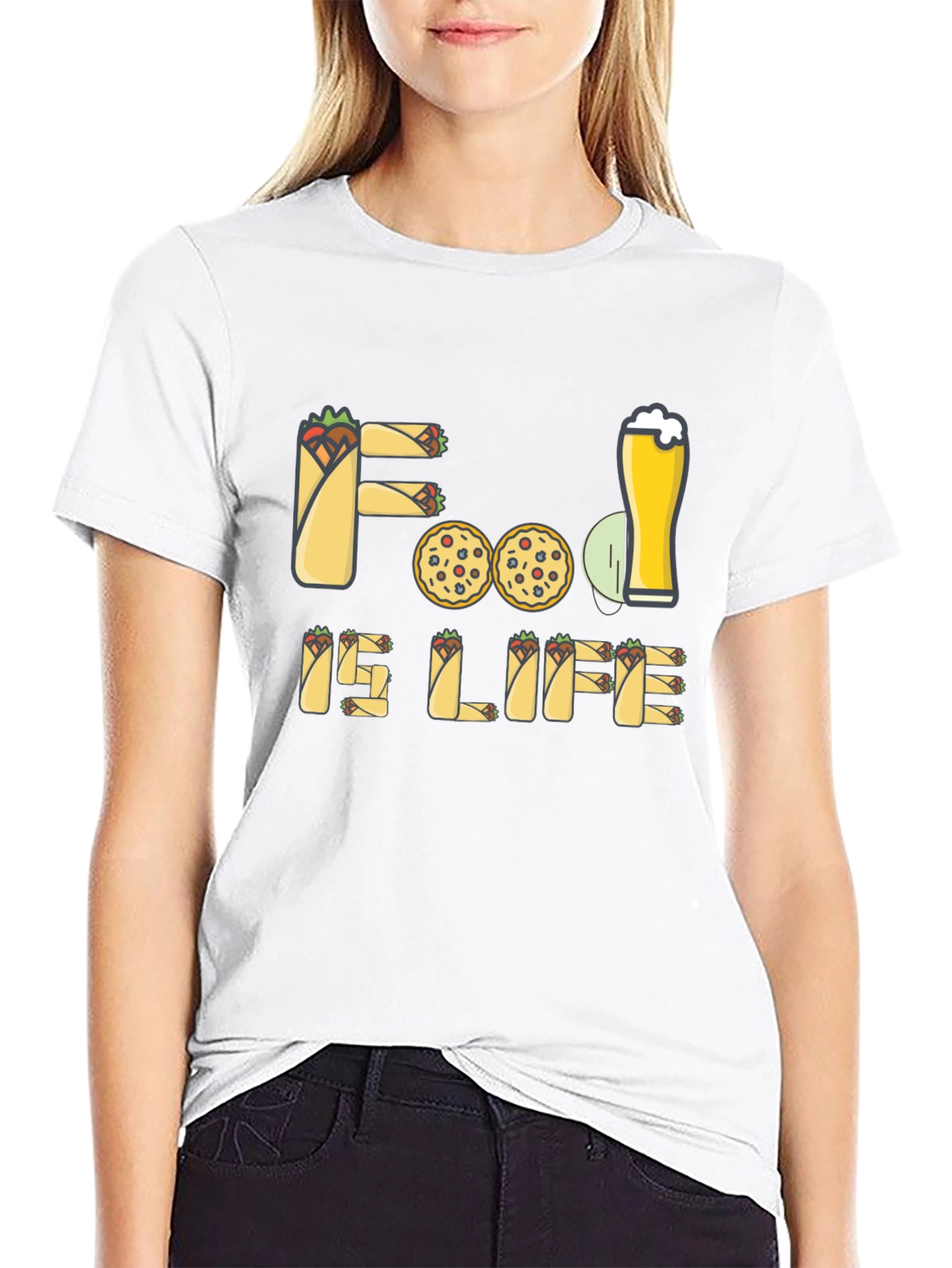 Food is Life Graphic T-Shirt