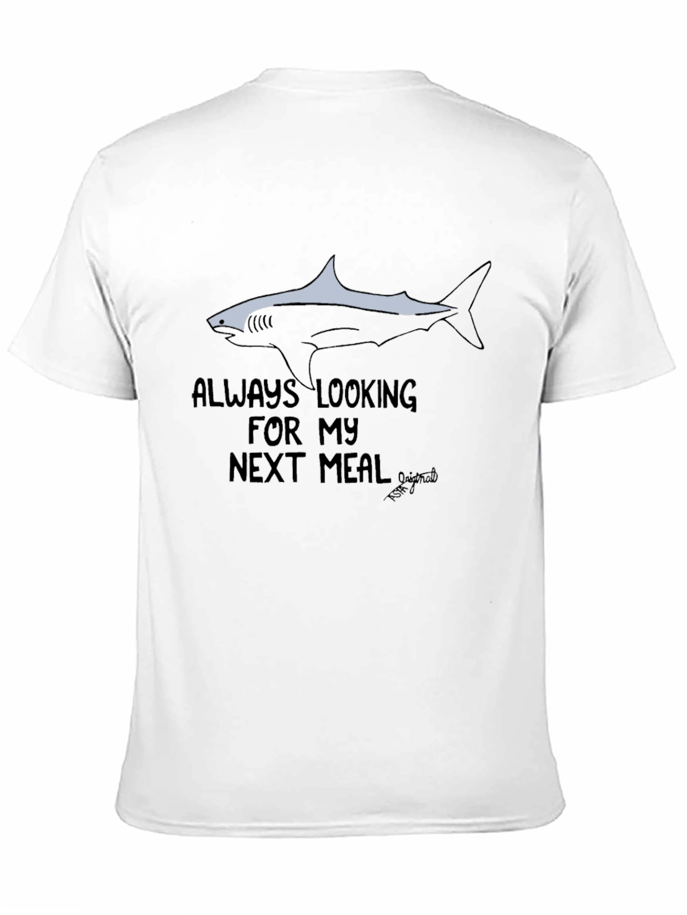 Always Looking Shark Graphic Black T-Shirt