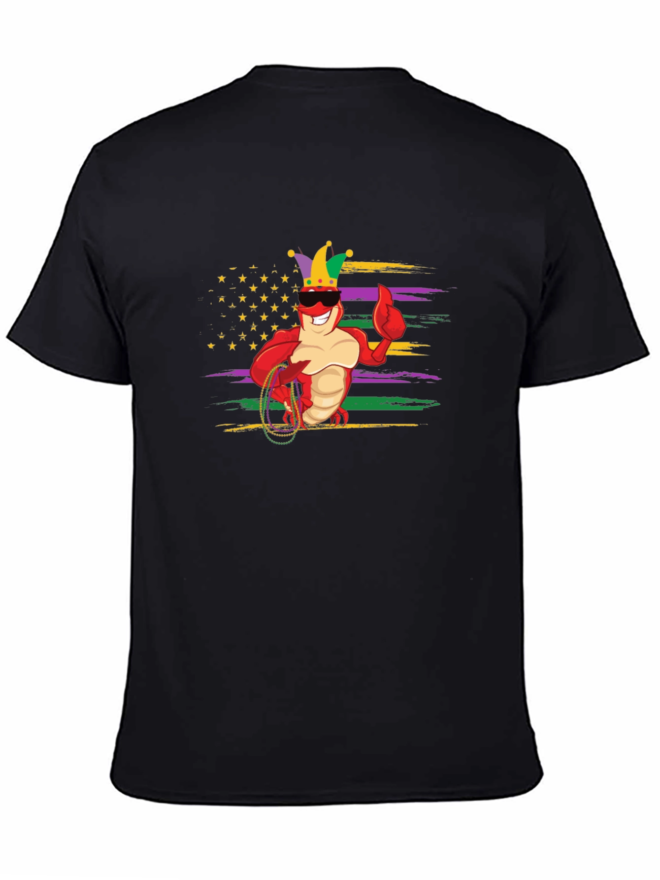 Mardi Gras Lobster T-Shirt - Black