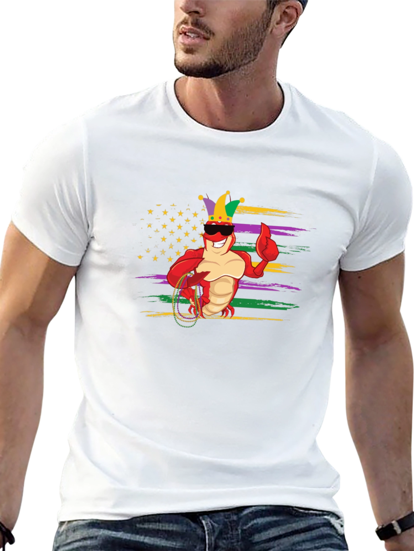 Mardi Gras Lobster T-Shirt - Black