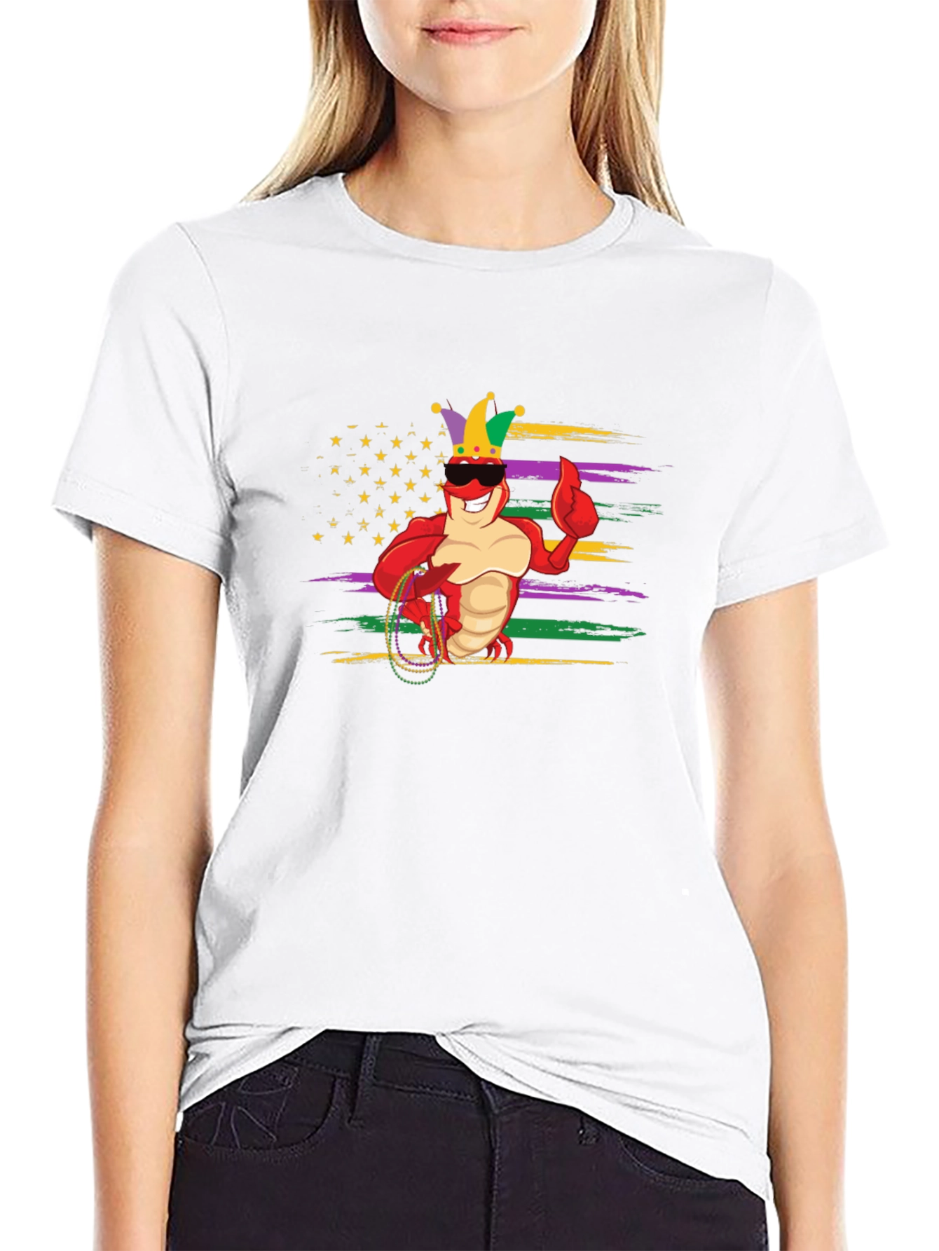 Mardi Gras Lobster T-Shirt - Black