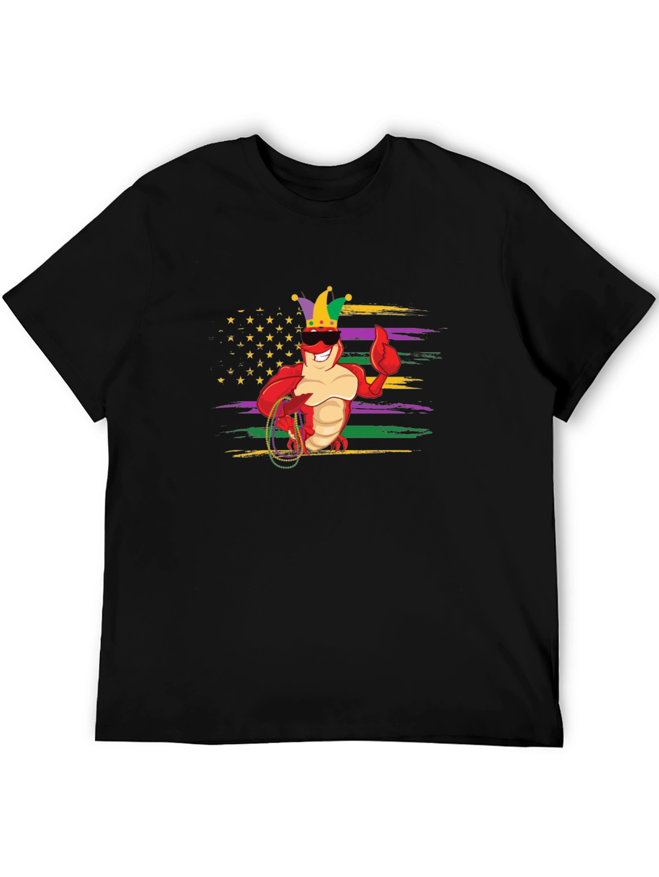 Mardi Gras Lobster T-Shirt - Black