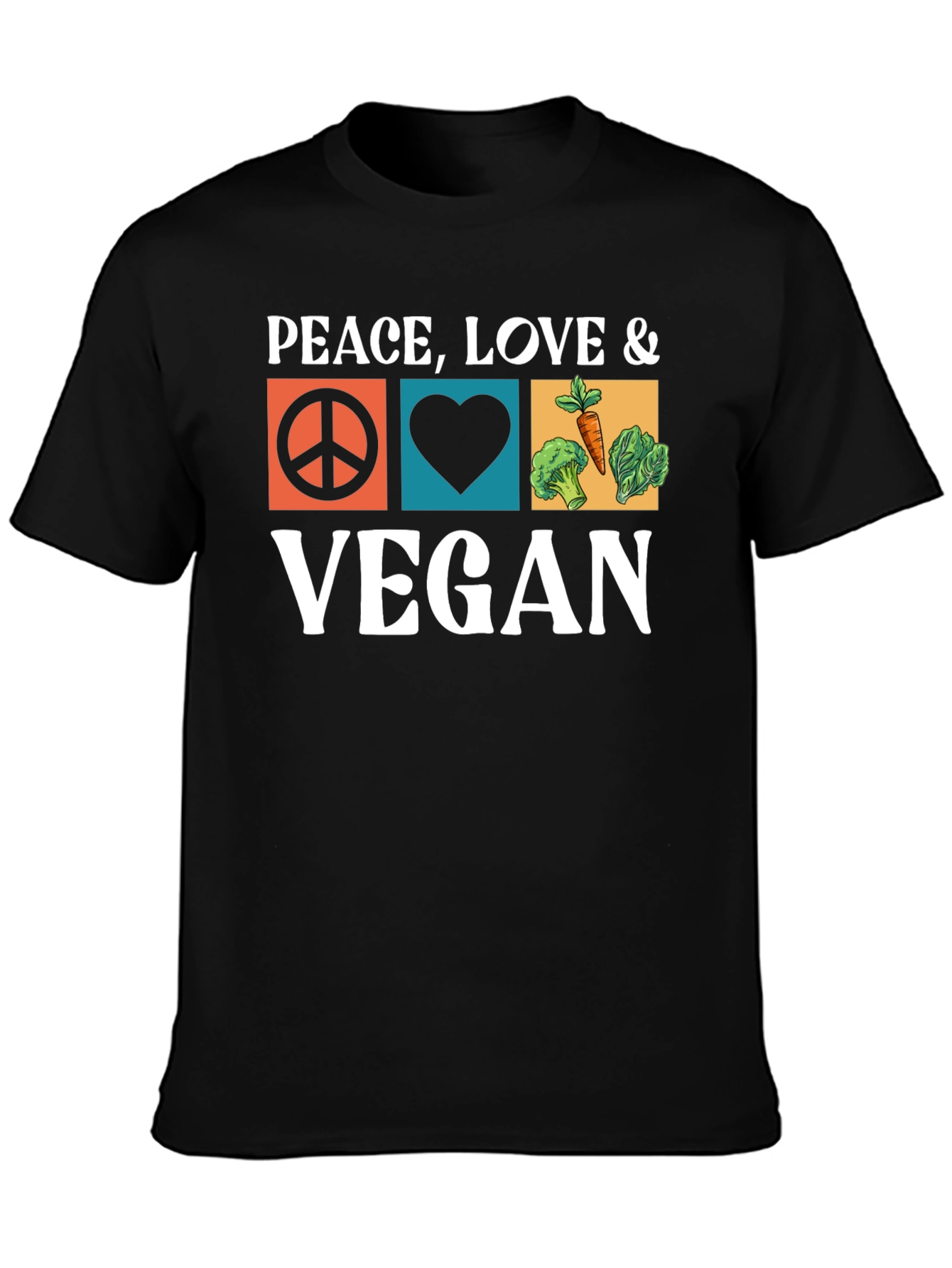 Peace Love Vegan T-Shirt - Unisex